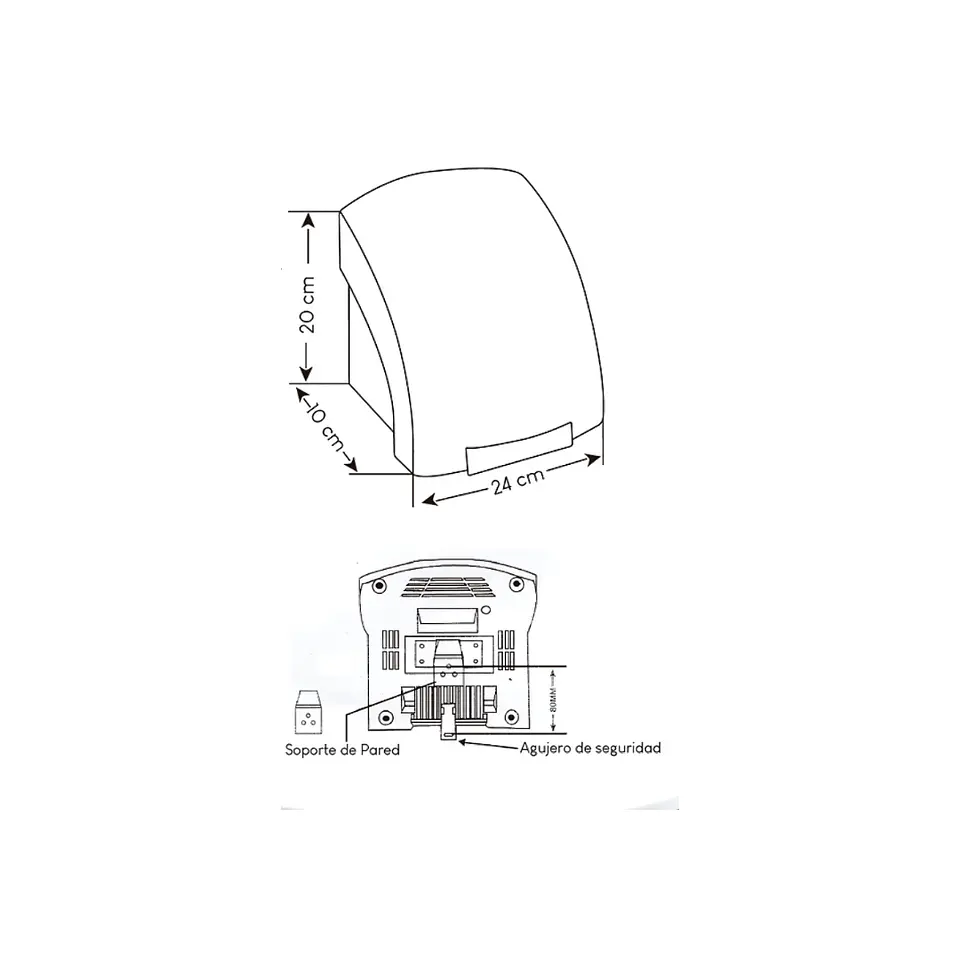 Secador de Manos SC688 ABS Blanco. 4
