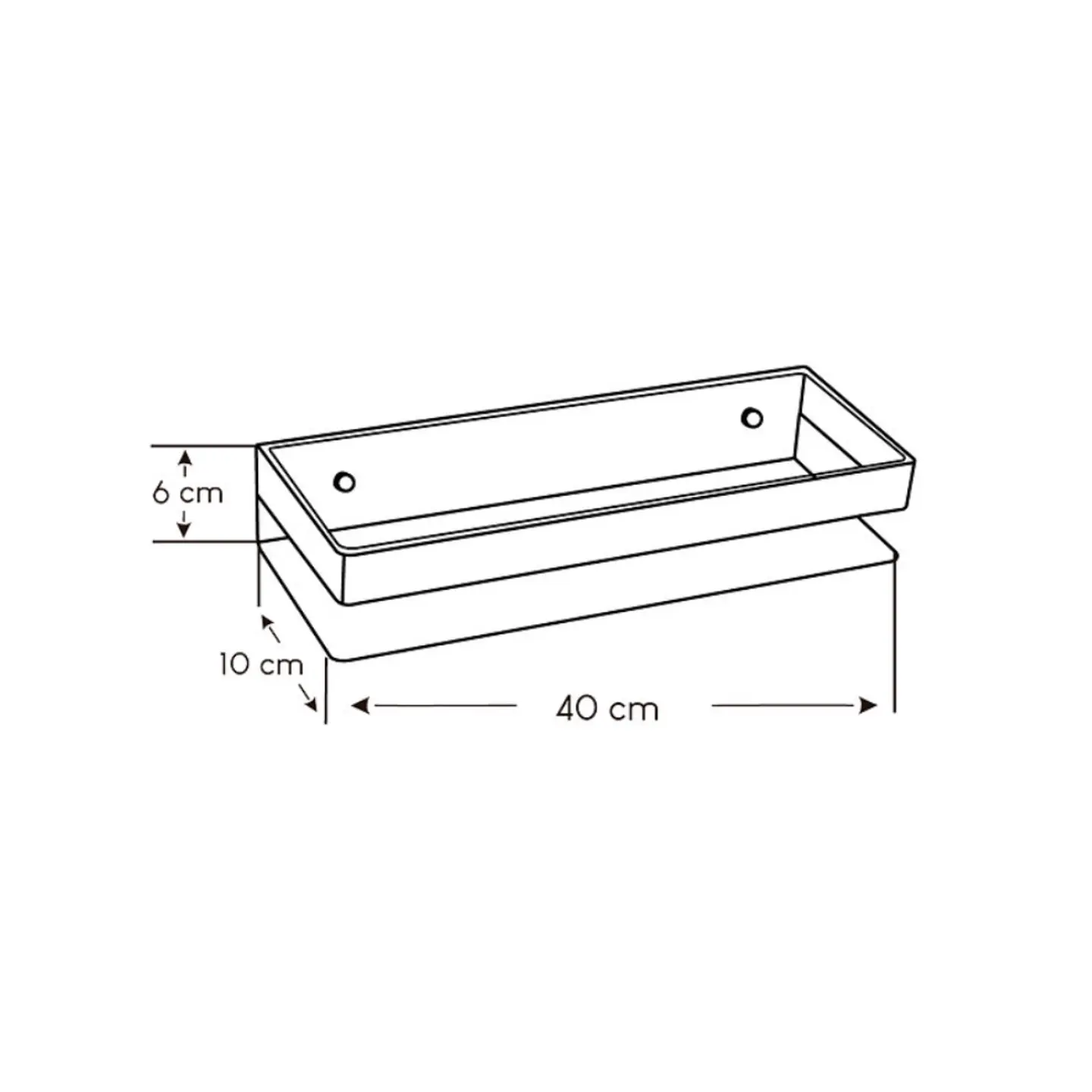 Repisa de 40 cm de Acero Inoxidable  5