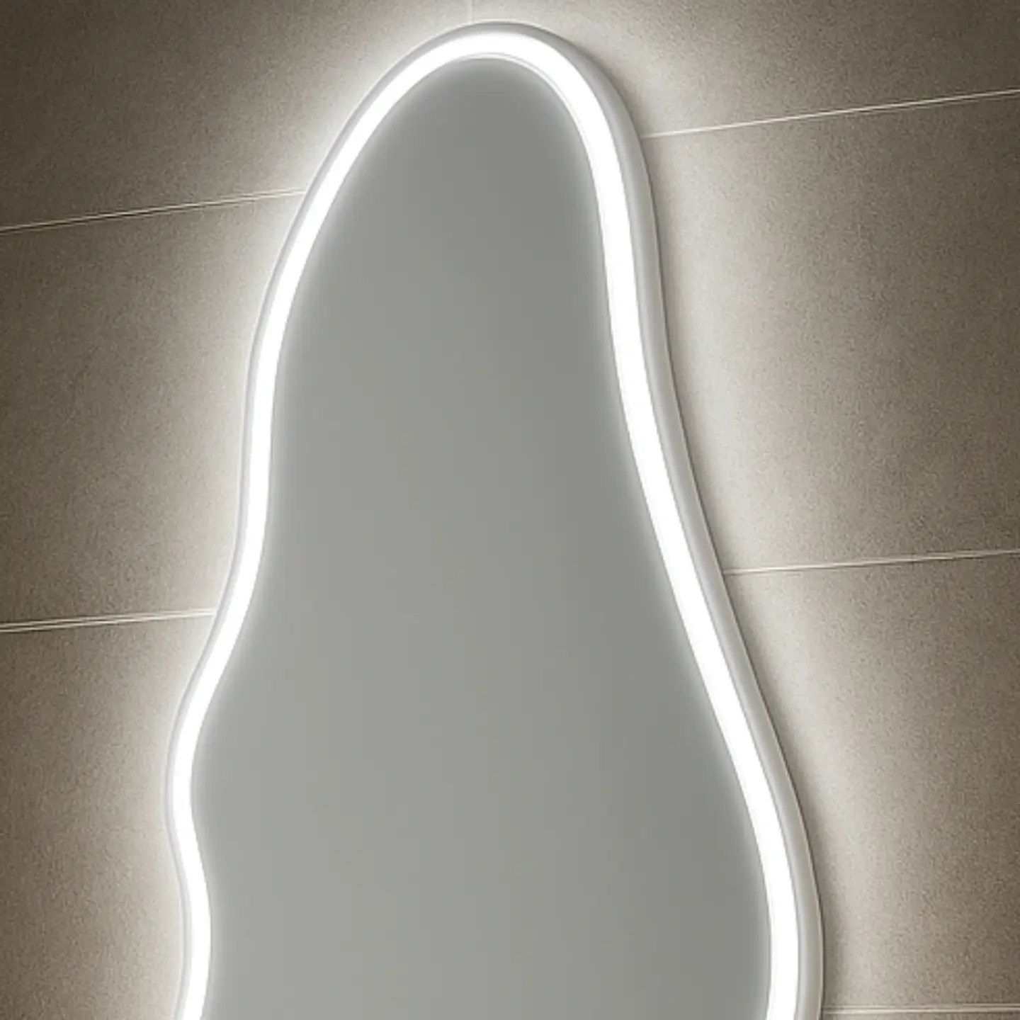 Espejo LED Orgánico Moderno con Luz Blanca 3