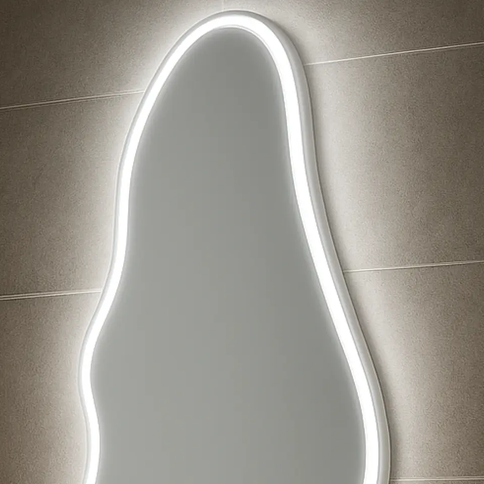 Espejo LED Orgánico Moderno con Luz Blanca 3