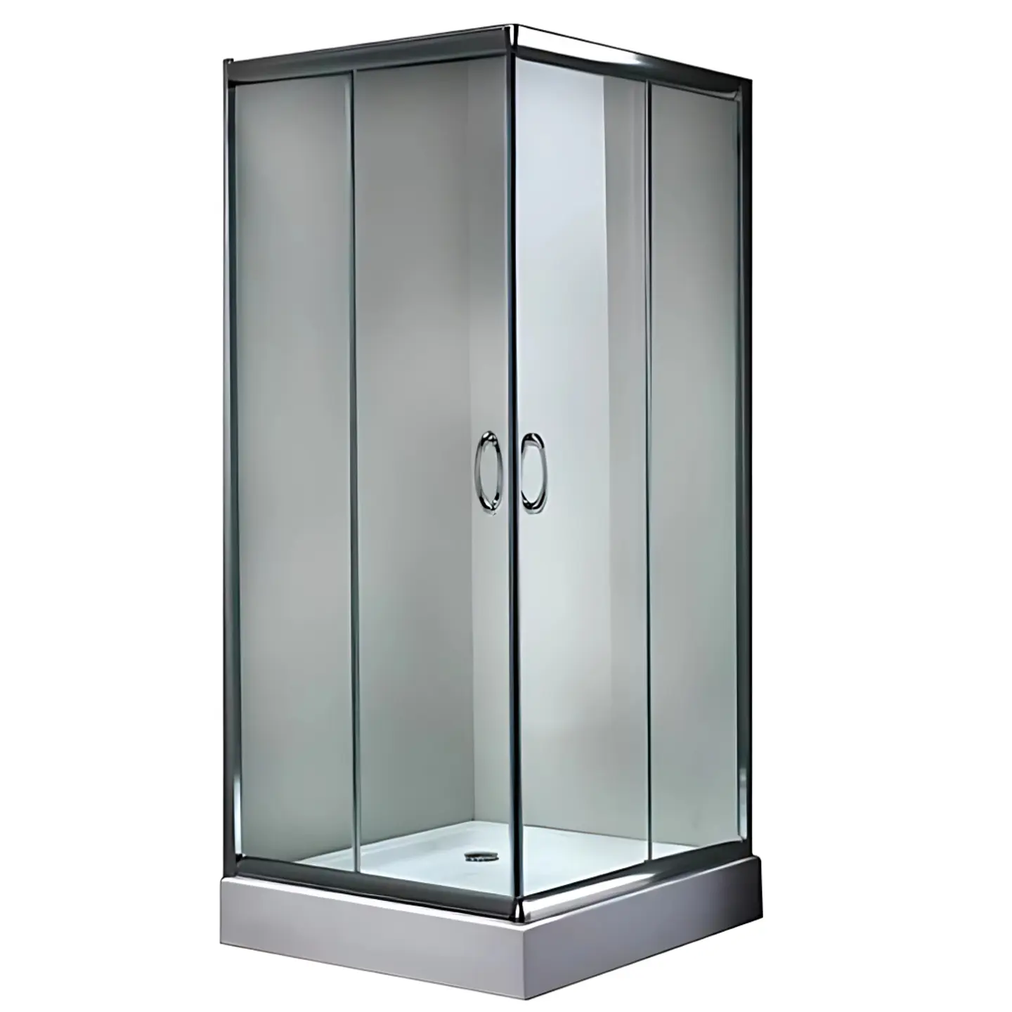 Cabina de Ducha Moderna de Vidrio Templado Gris 1