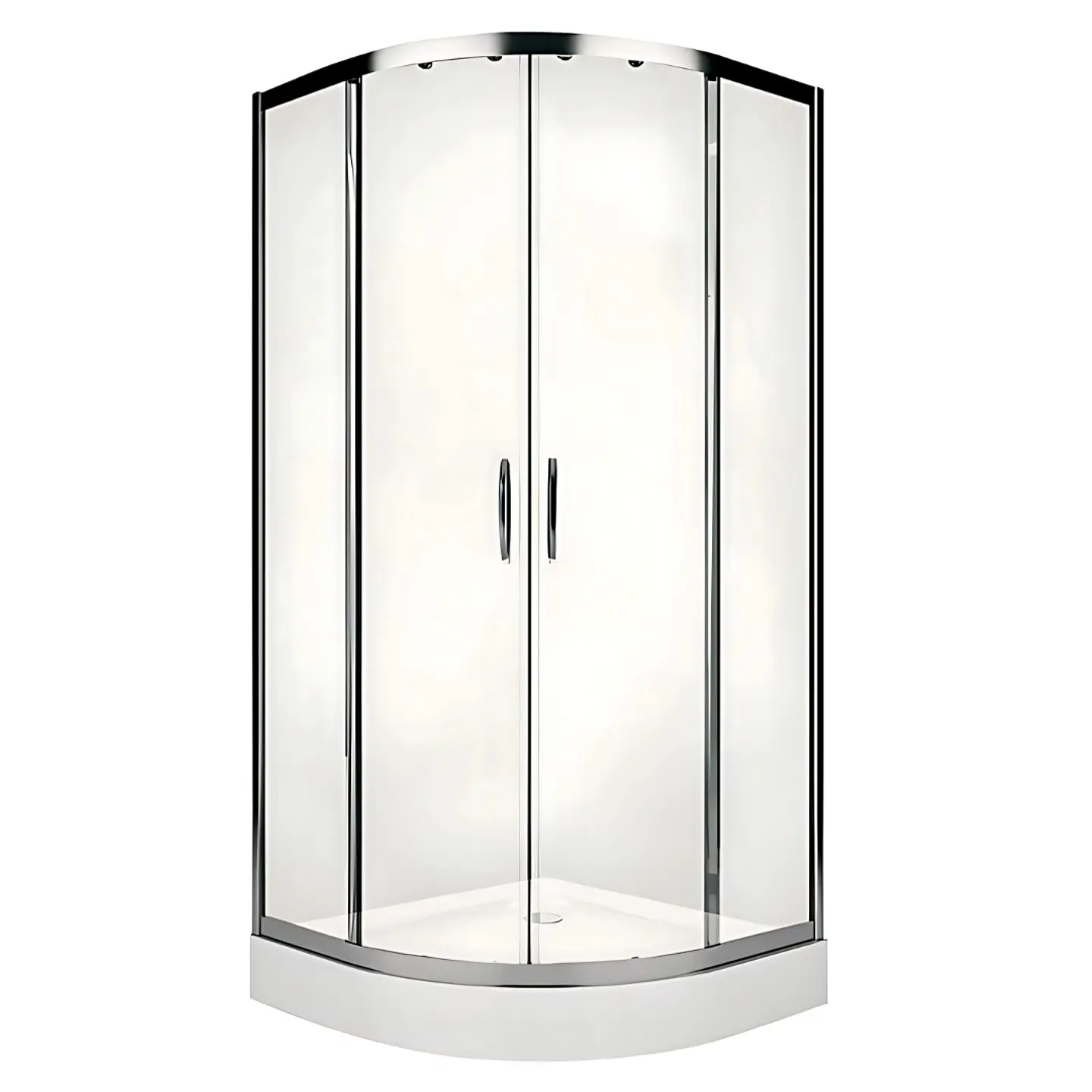 Cabina de Ducha Elegante de Vidrio Templado Translúcido con Marco de Aluminio 1