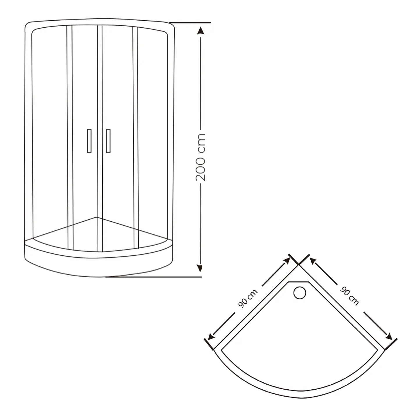 Cabina de Ducha Elegante de Vidirio Templado con Marco de Aluminio 4