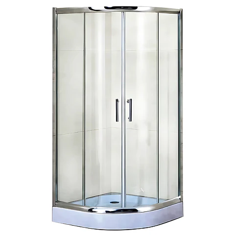Cabina de Ducha Elegante de Vidirio Templado con Marco de Aluminio