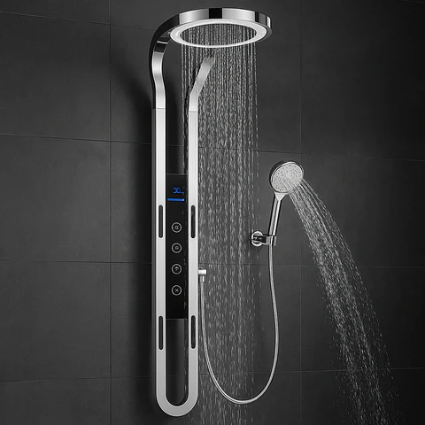 Columna de Ducha Moderna con Rociador Tipo Lluvia y Teleducha