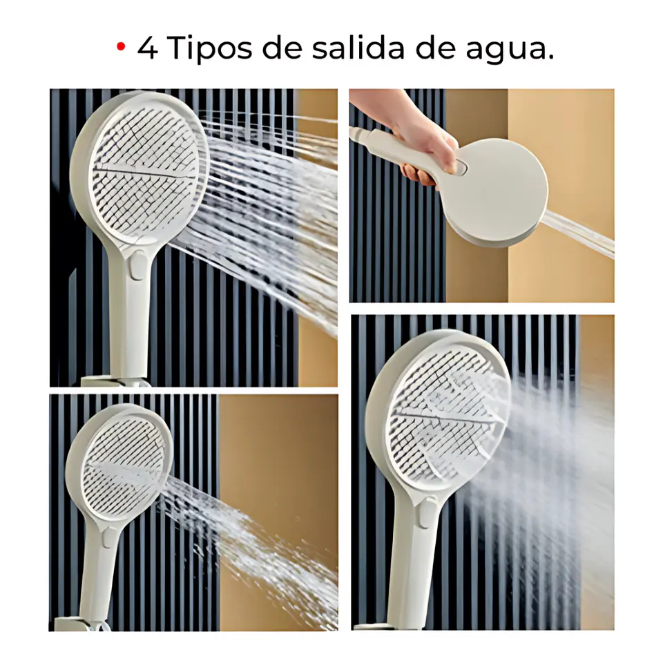 Columna de Ducha con Pantalla Digital, Hidromasaje y Ducha de Mano Blanco Mate  5