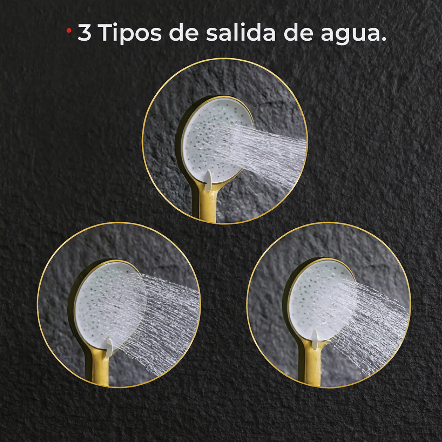 Columna de Ducha de Lujo con Pantalla Digital, Hidromasaje y Ducha de Mano Dorado Mate 5