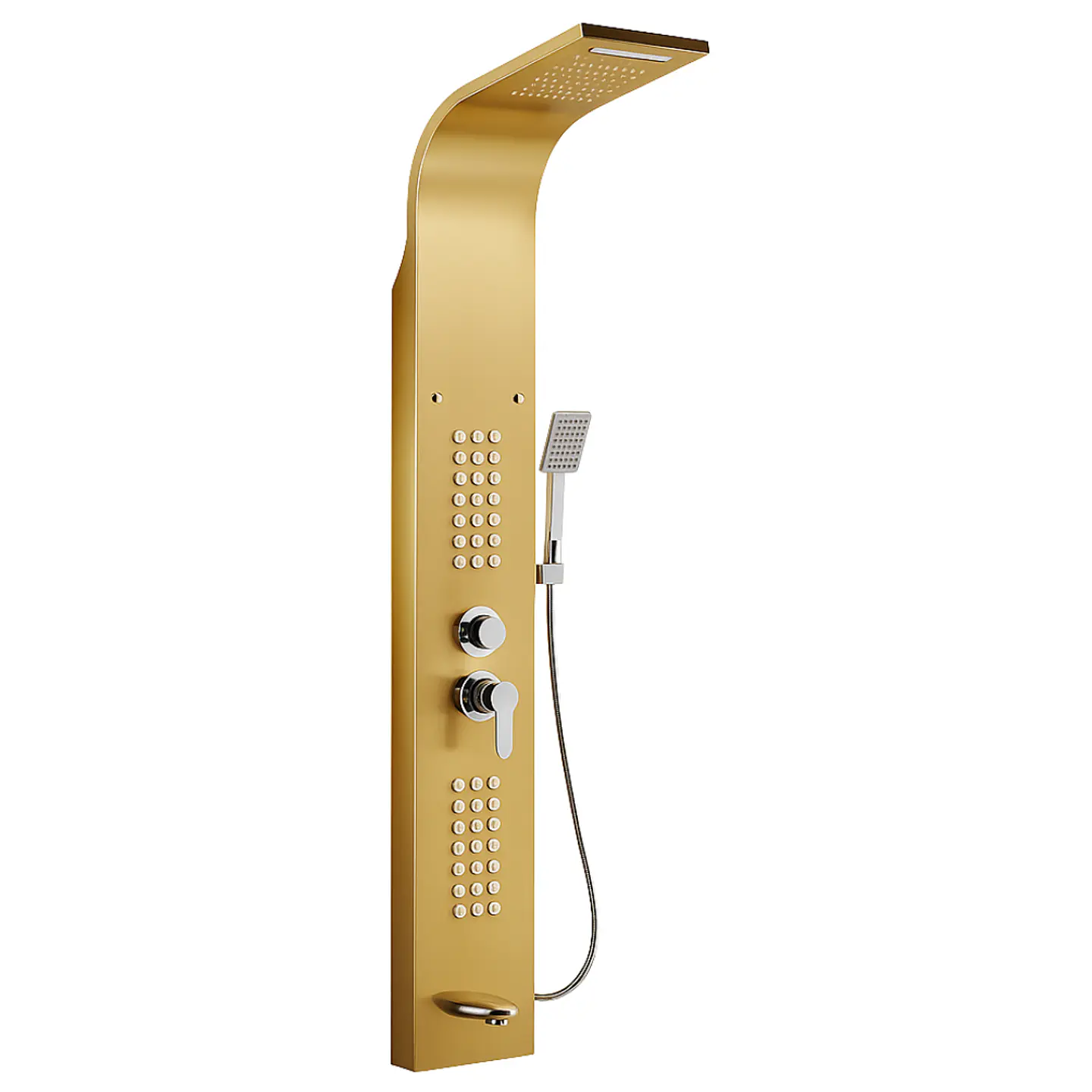 Columna de Ducha Hidromasaje de Lujo y Confort Dorado 1
