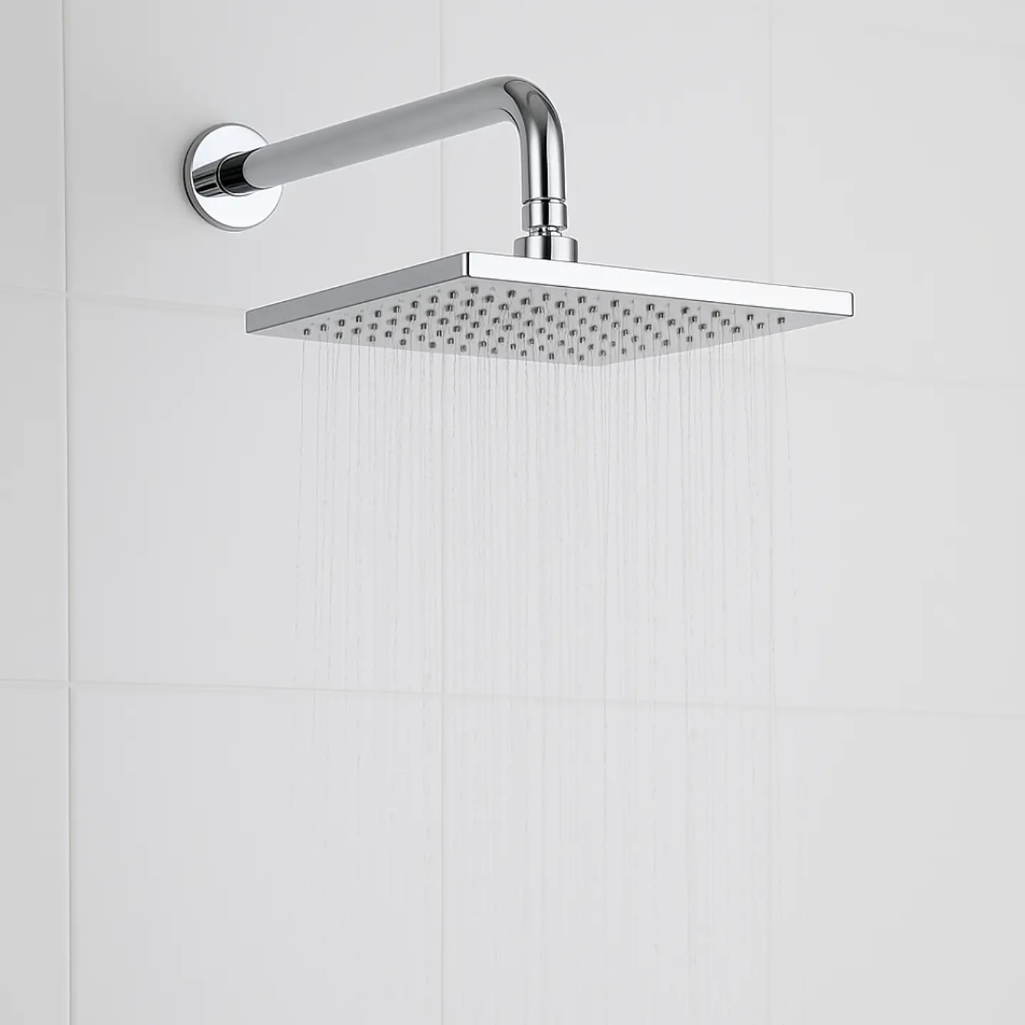 Cabezal de Ducha Cuadrado Español Acero Inoxidable Cromado  2