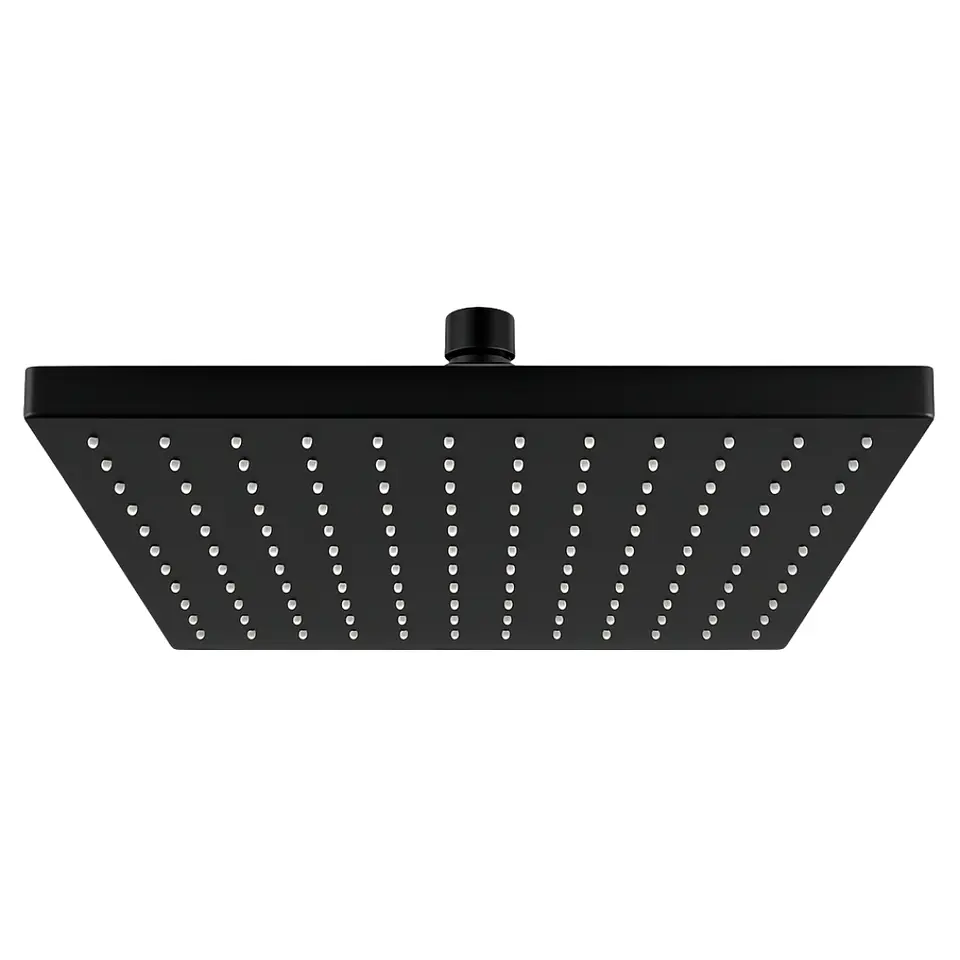 Cabezal de Ducha Española Cuadrado 8” Negro Mate  1