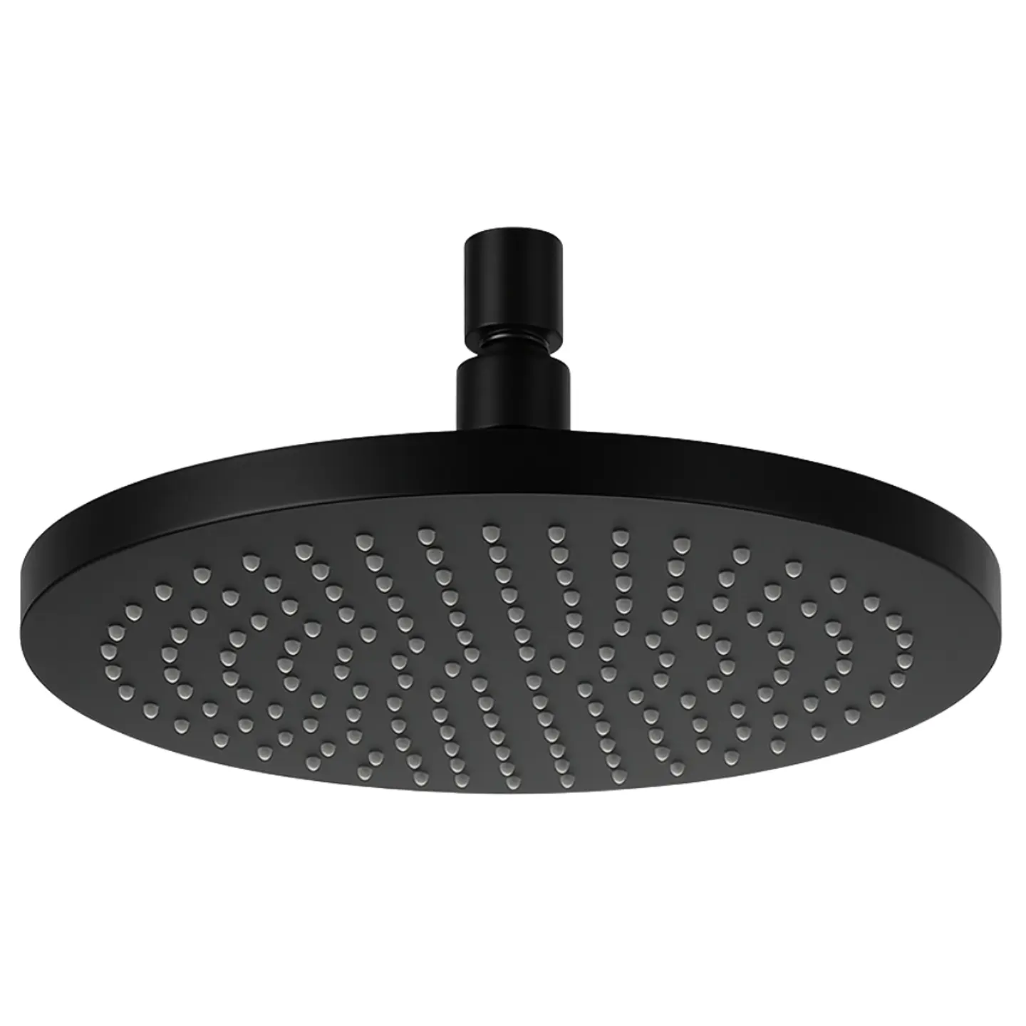 Cabezal de Ducha Española Circular 8” en Acero Inoxidable Negro Mate  1