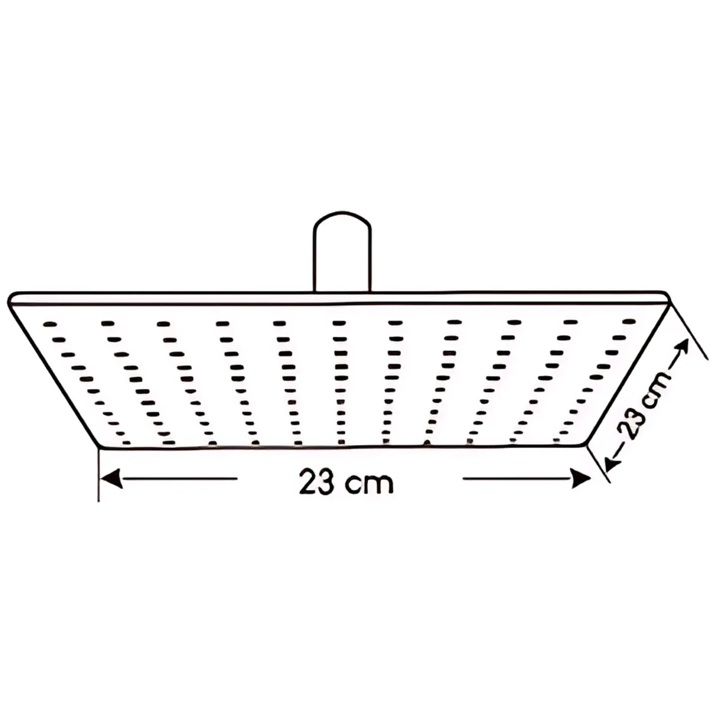 Cabezal de Ducha Española Cuadrado 9” Negro Mate  3