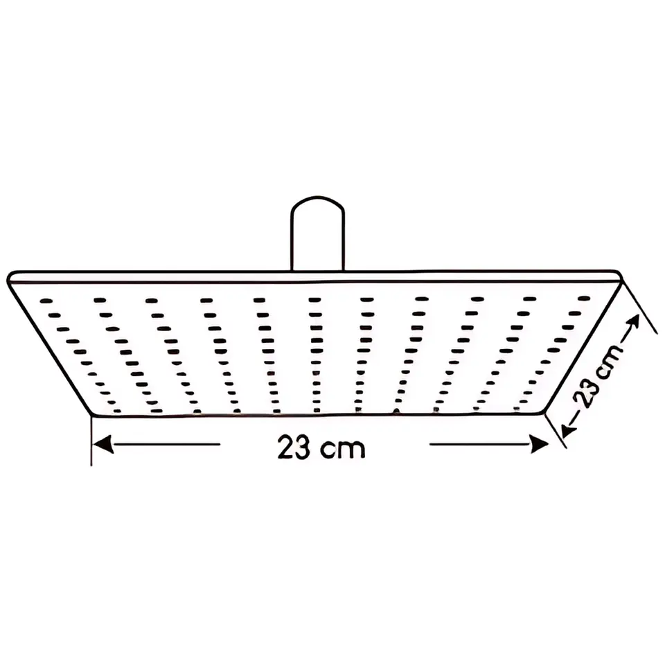 Cabezal de Ducha Española Cuadrado 9” Negro Mate  3