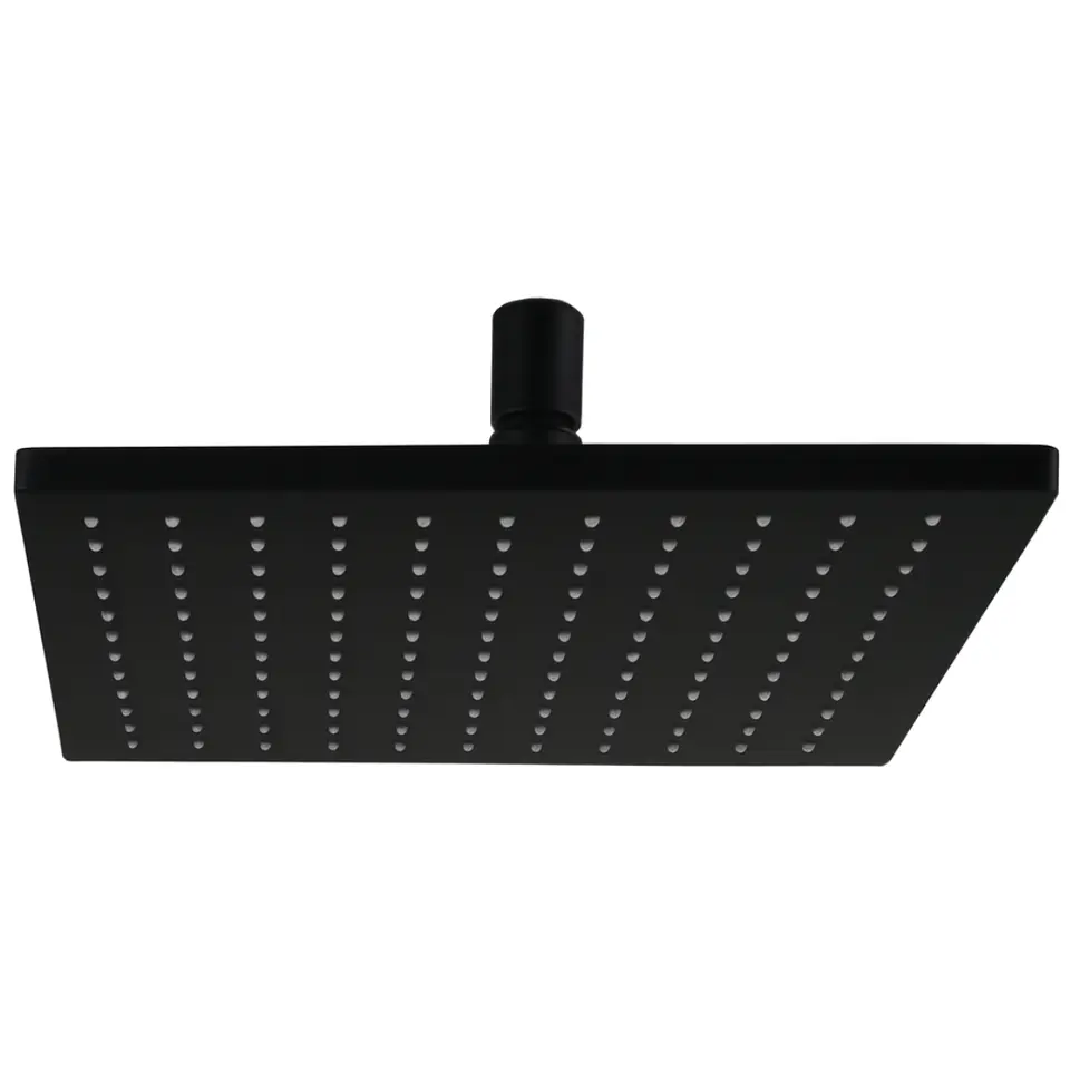 Cabezal de Ducha Española Cuadrado 9” Negro Mate  1