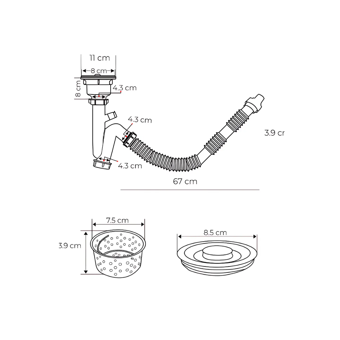 Lavadero de Acero Inoxidable Satinado con Escurridor y Repisa Inferior  4