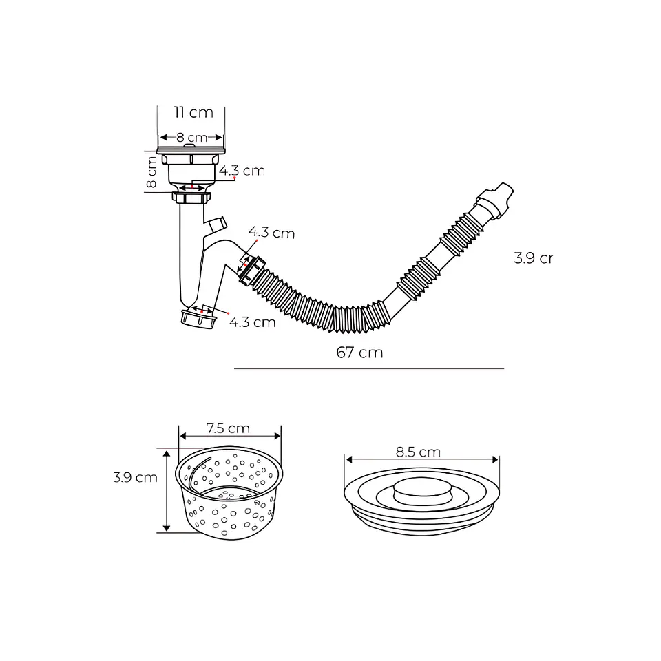 Lavadero de Acero Inoxidable Satinado con Escurridor y Repisa Inferior  4