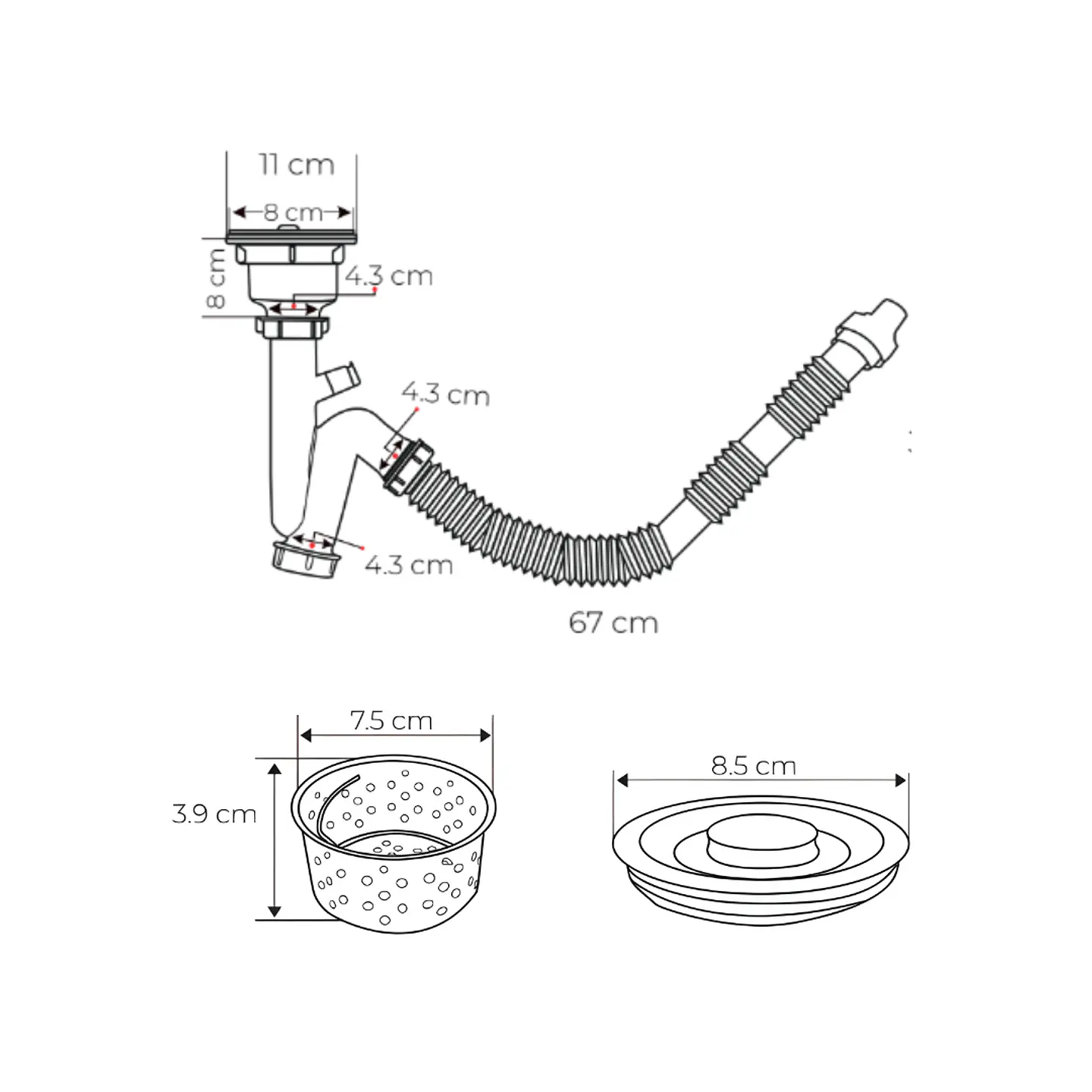 Lavadero de Cocina de Acero Inoxidable con Base Independiente  4