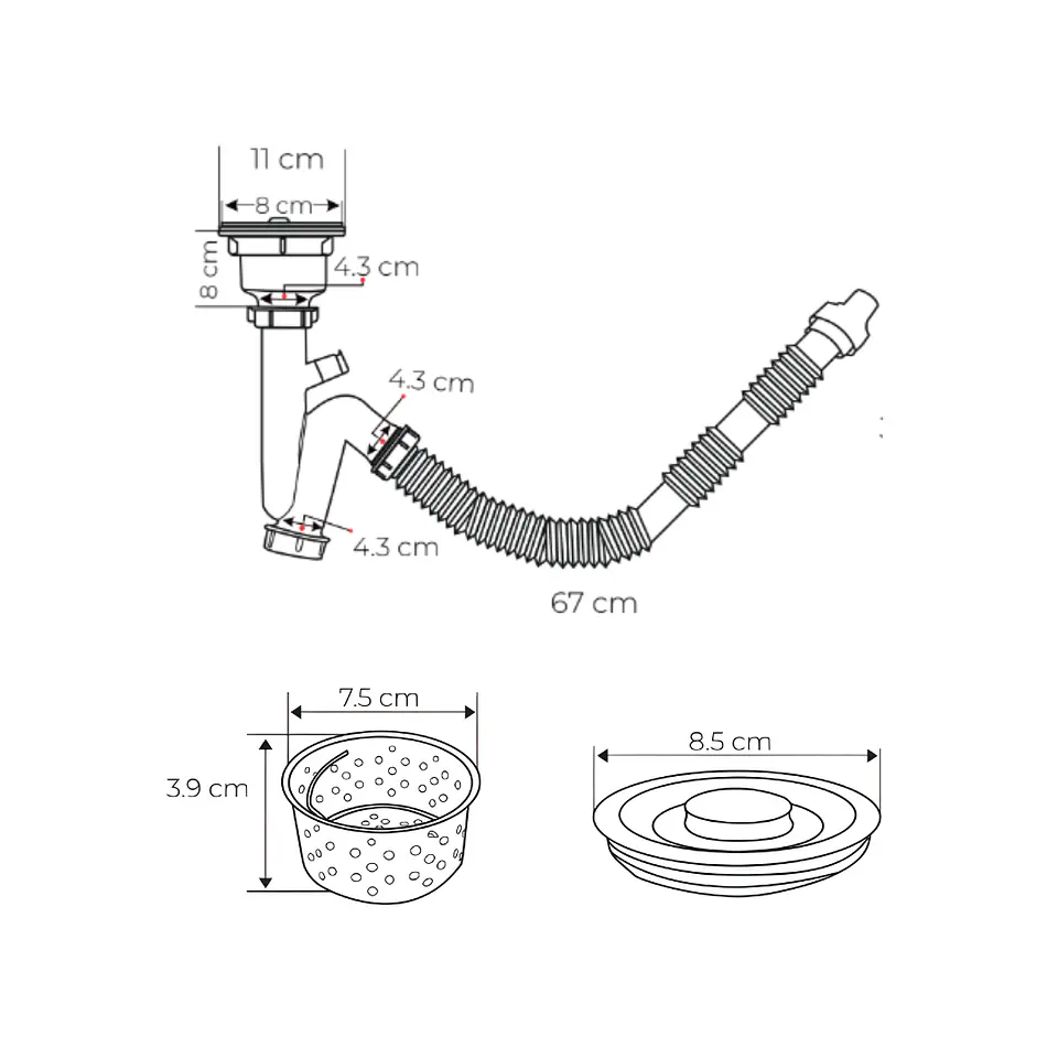 Lavadero de Cocina de Acero Inoxidable con Base Independiente  4