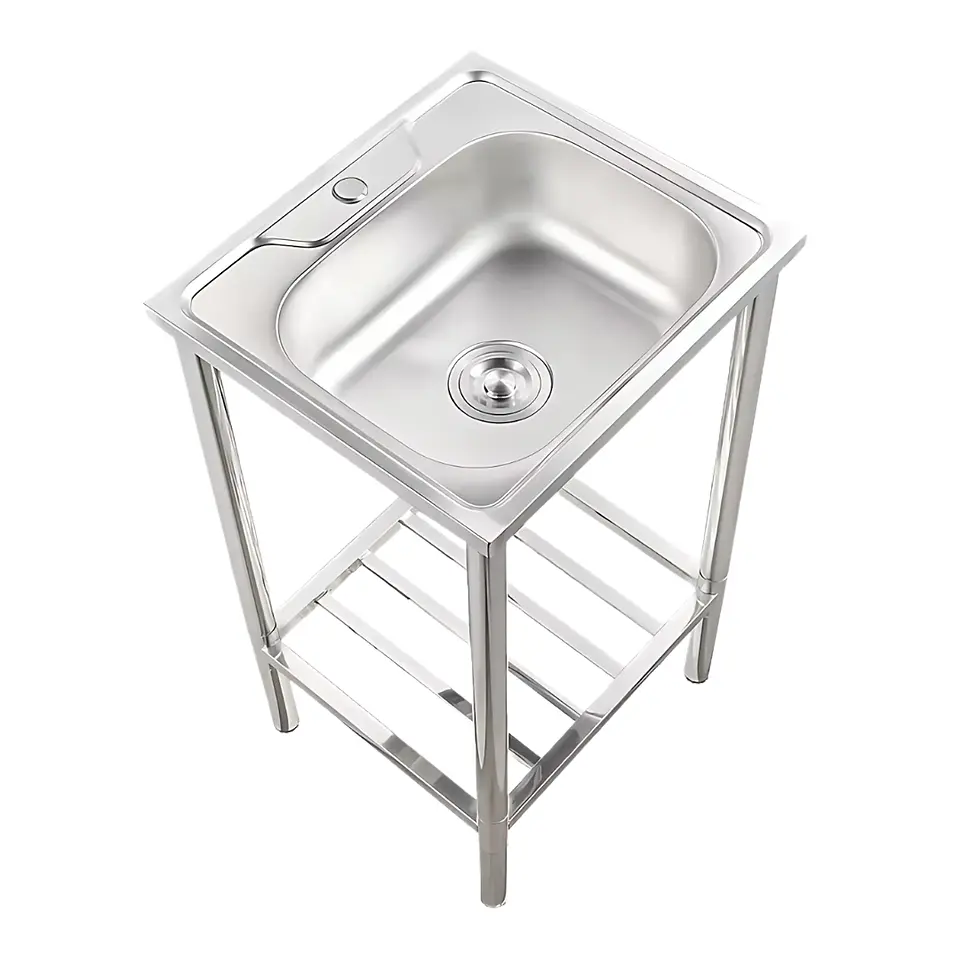 Lavadero de Cocina de Acero Inoxidable con Base Independiente  1