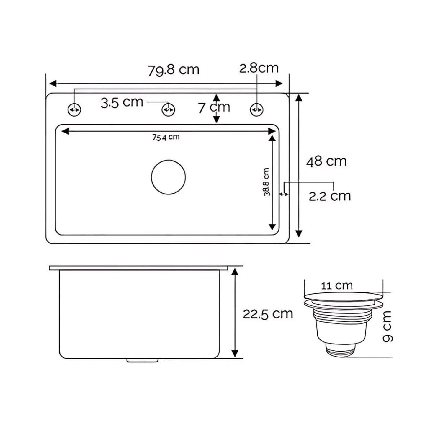 Lavadero de Cocina de Acero Inoxidable Dorado con Lavacopas 4