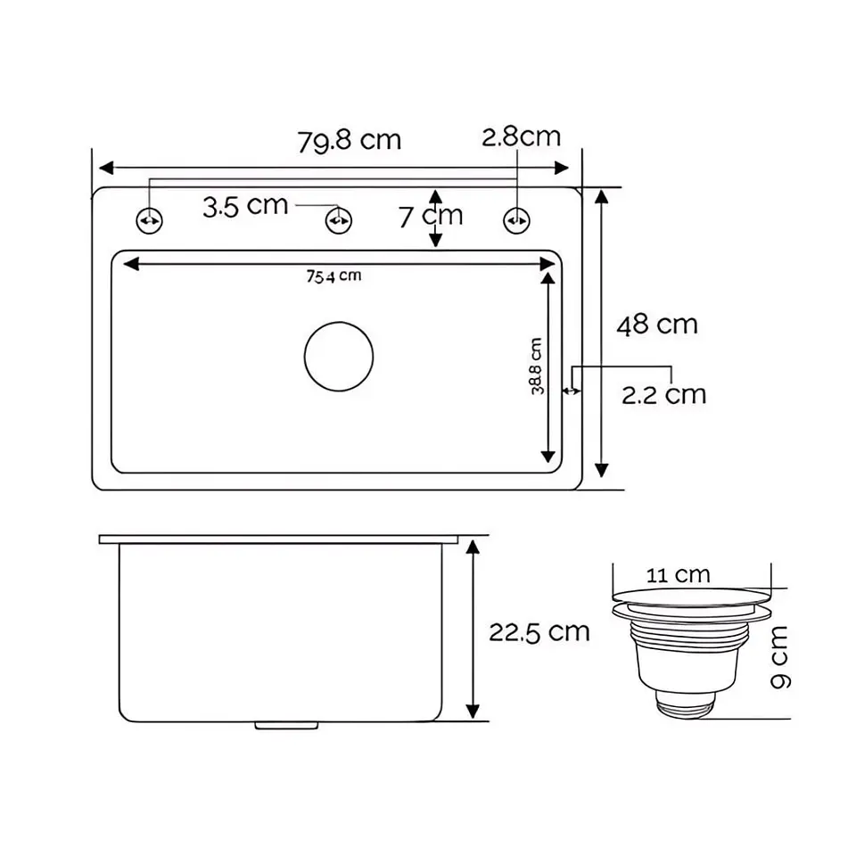 Lavadero de Cocina de Acero Inoxidable Dorado con Lavacopas 4