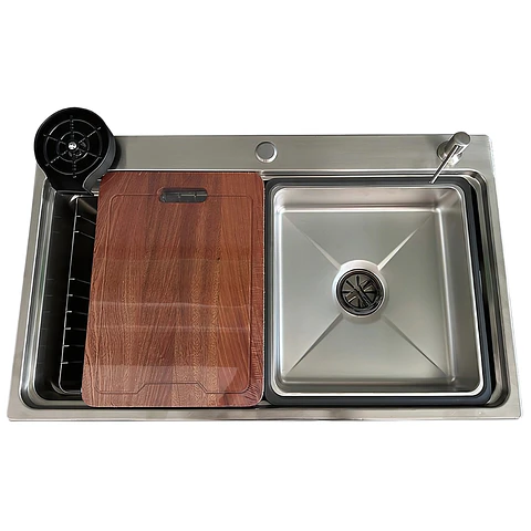 Lavadero de Cocina de Acero Inoxidable Plomo con Lavacopas 