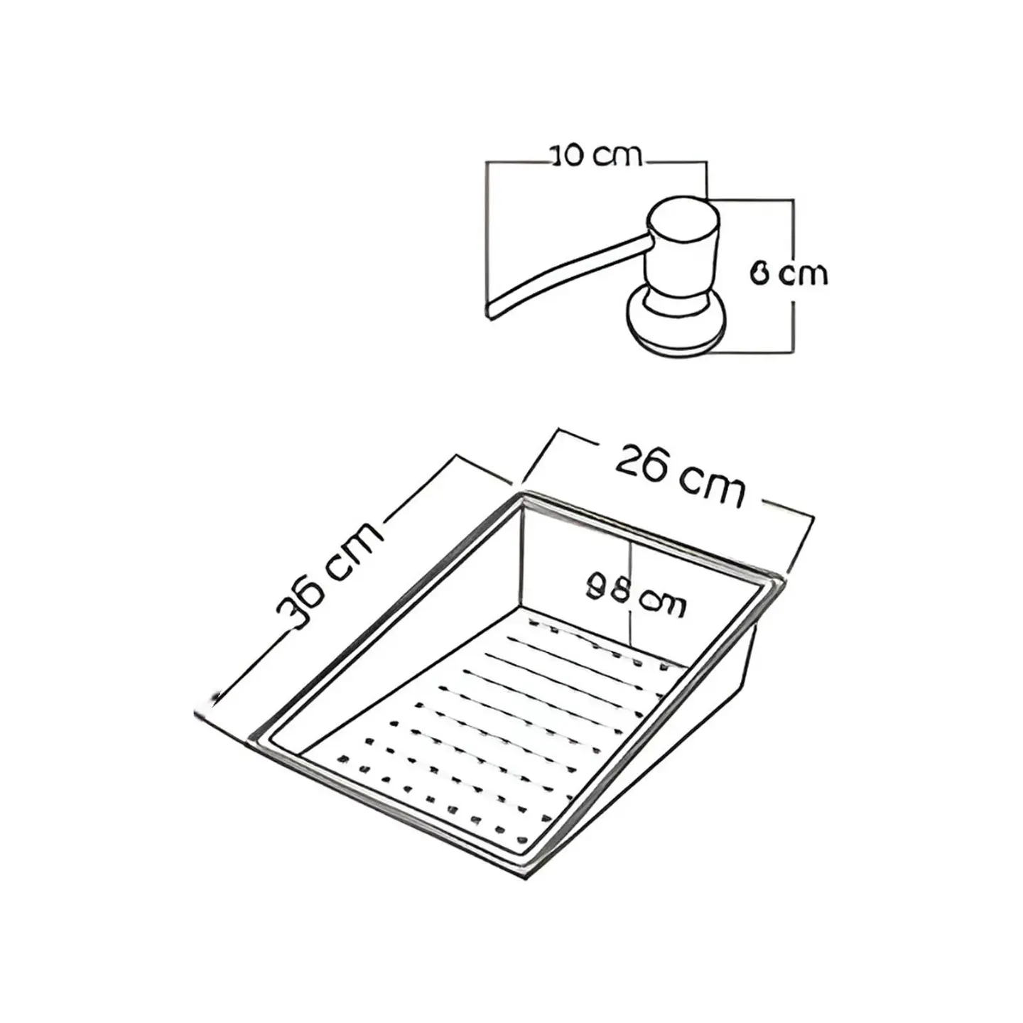 Lavadero de Cocina de Acero Inoxidable Dorado con Monocomado 6