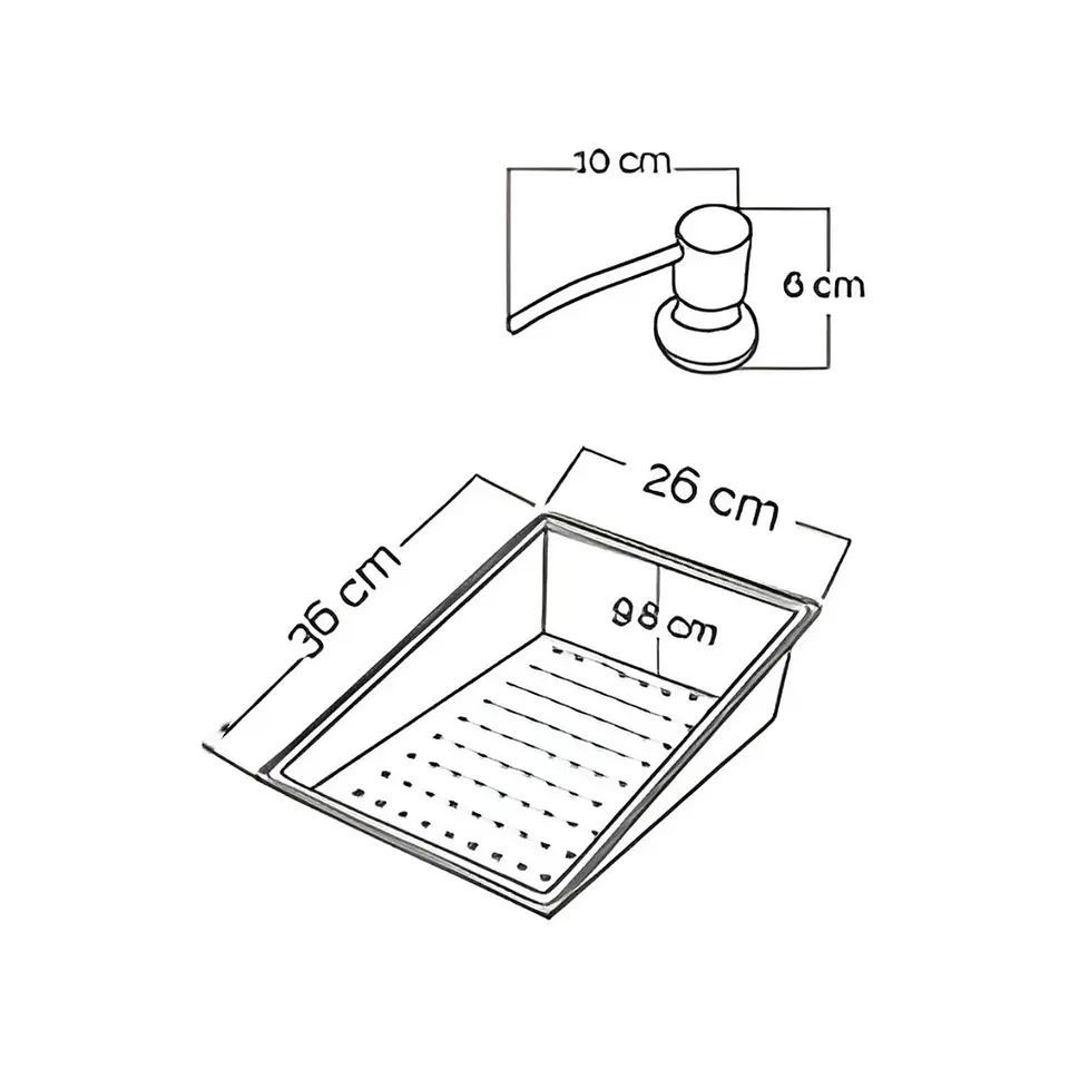 Lavadero de Cocina de Acero Inoxidable Dorado con Monocomado 6