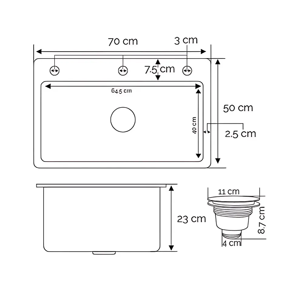 Lavadero de Cocina Acero Inoxidable Negro Premium con Lavacopas 4
