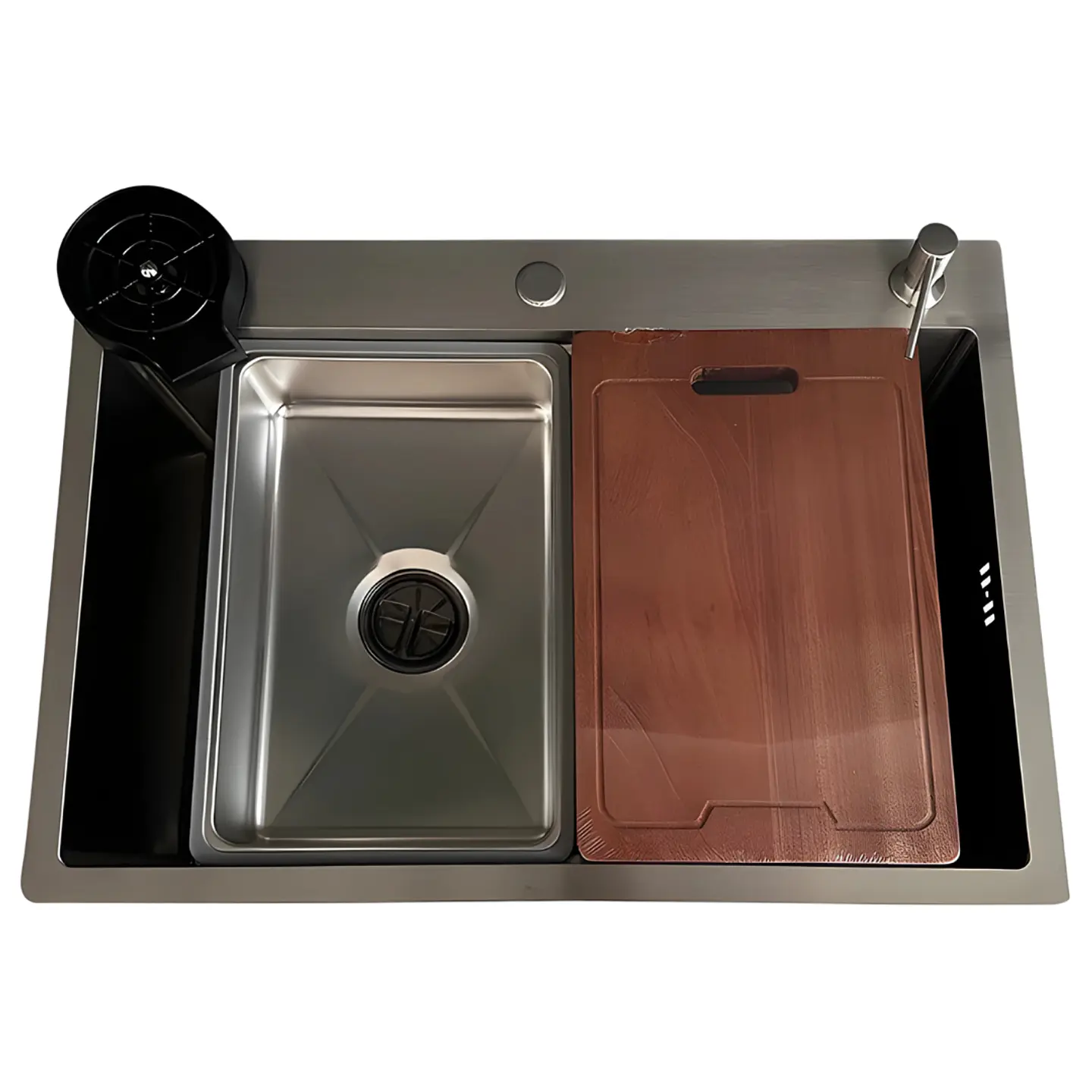 Lavadero de Cocina de Acero Inoxidable Plomo Premium con Lavacopas 1