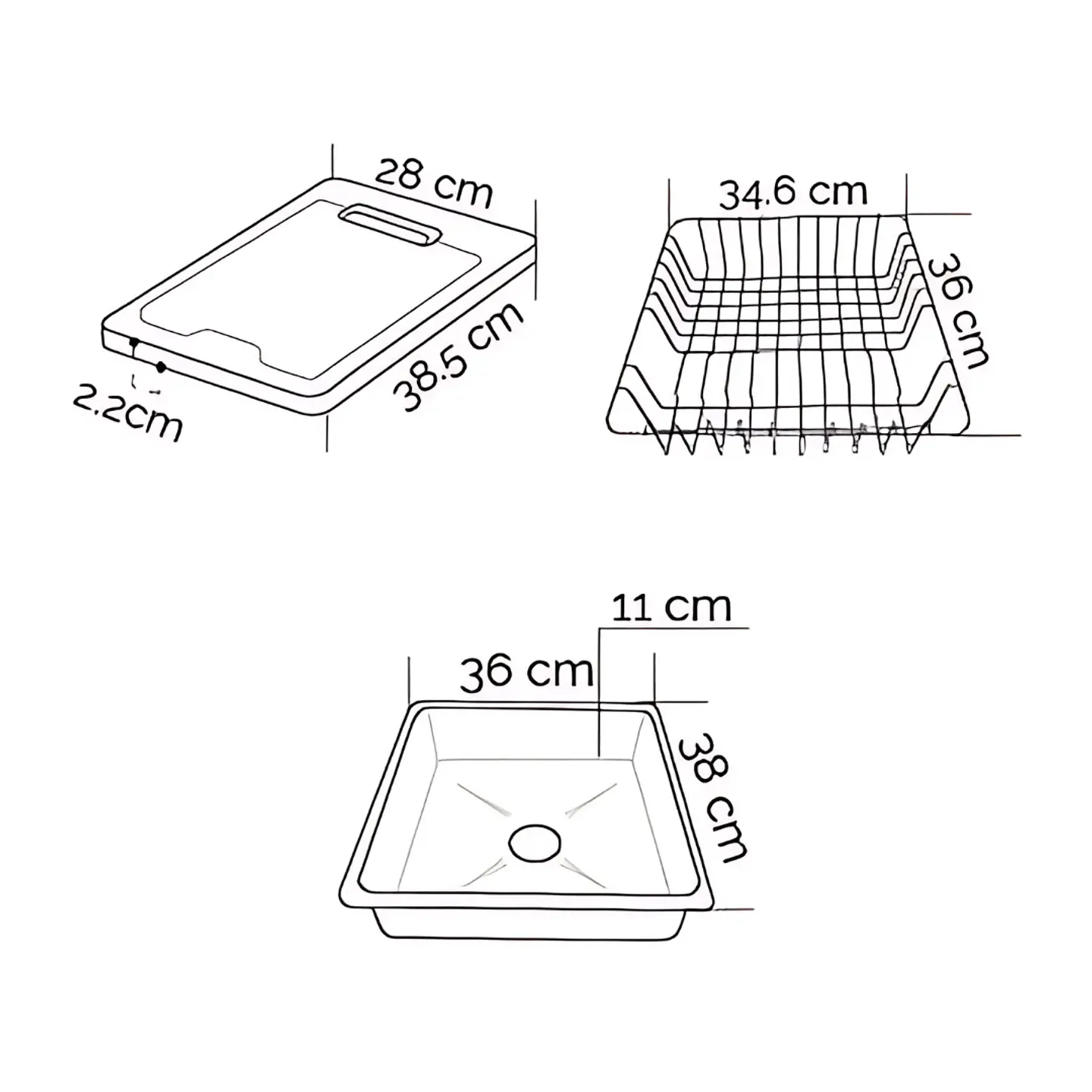 Lavadero de Cocina de Acero Inoxidable Plomo con Escurridora  5