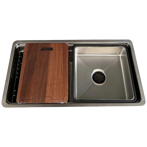 Lavadero de Cocina de Acero Inoxidable Plomo con Escurridora 