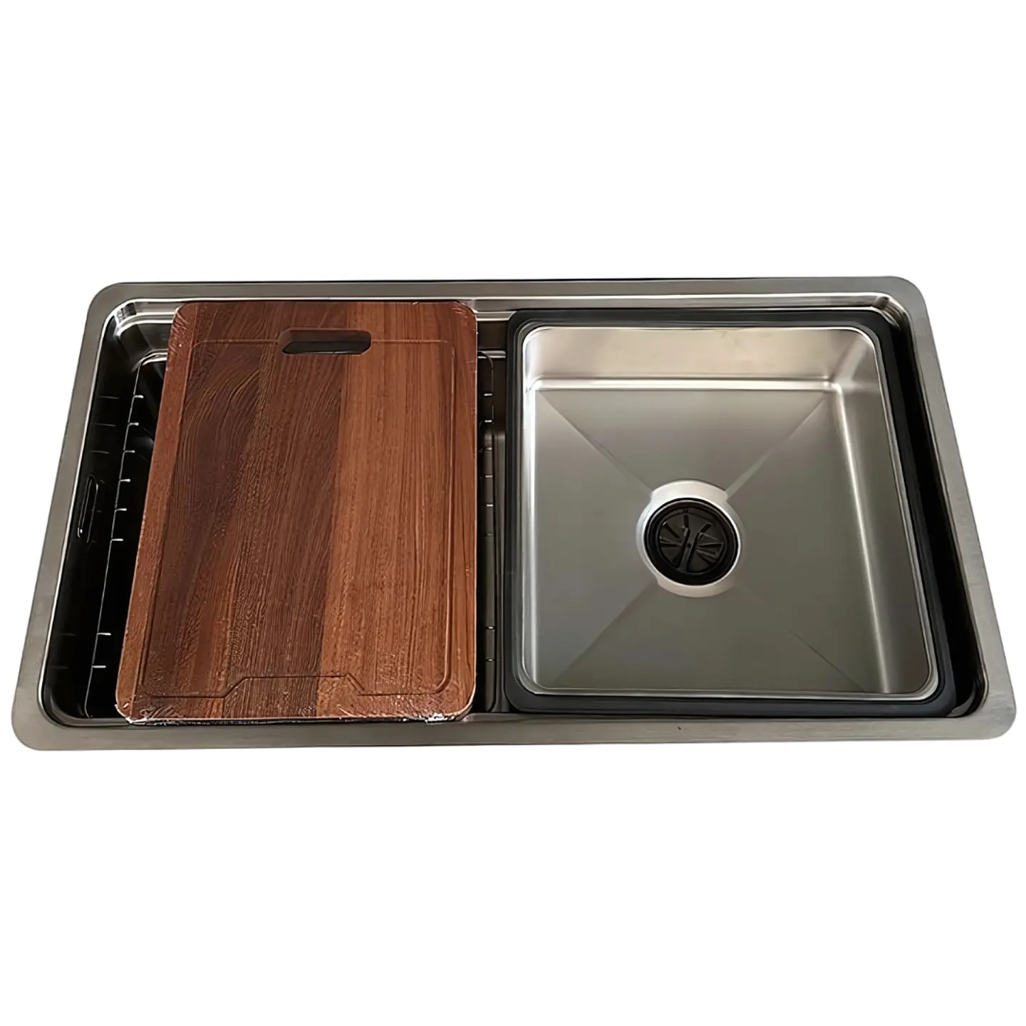 Lavadero de Cocina de Acero Inoxidable Plomo con Escurridora  1