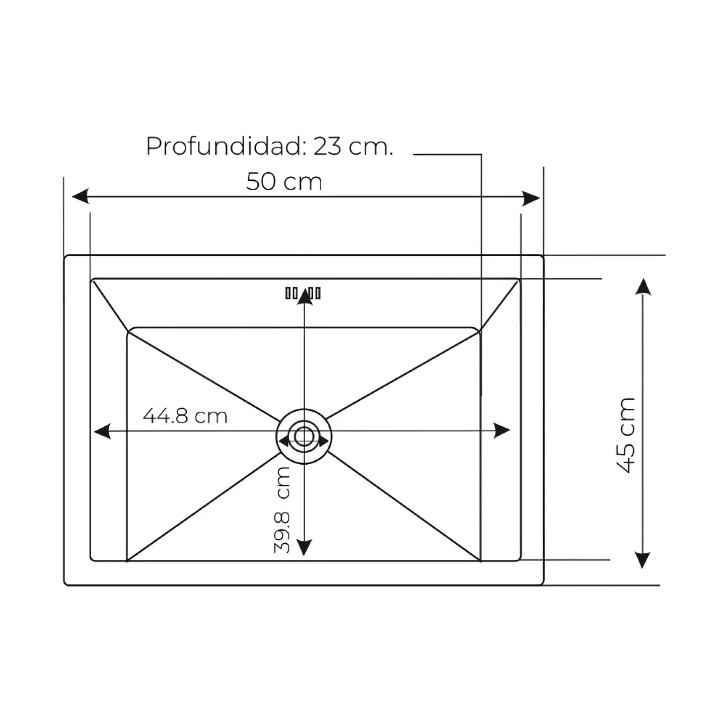 Lavadero de Cocina de Acero Inoxidable Plomo con Desagüe 4