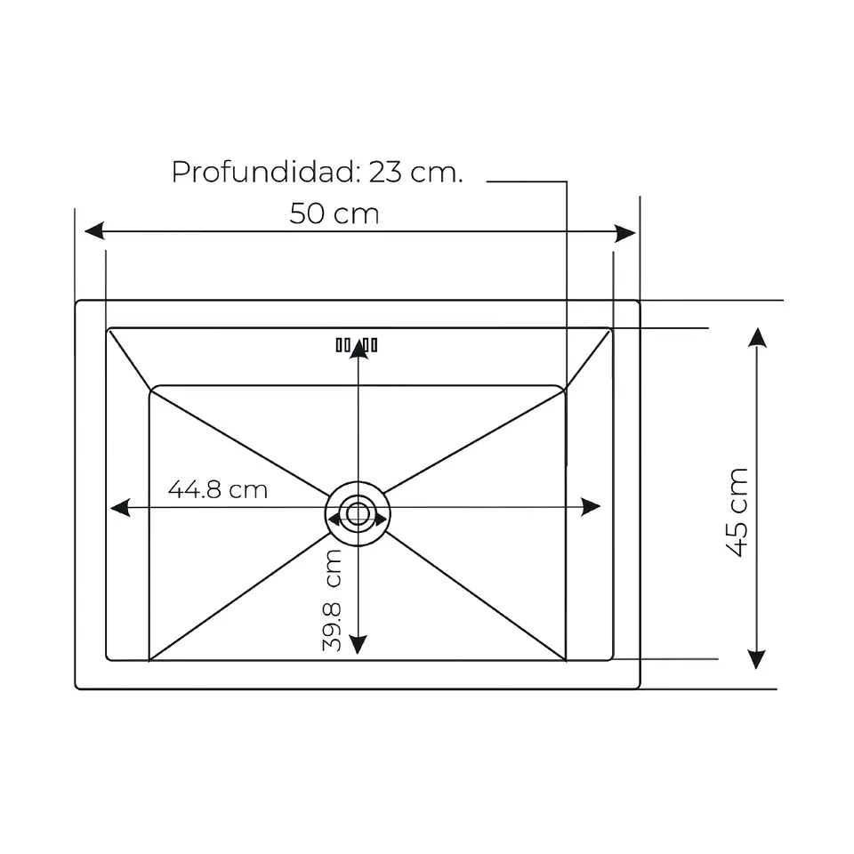 Lavadero de Cocina de Acero Inoxidable Plomo con Desagüe 4