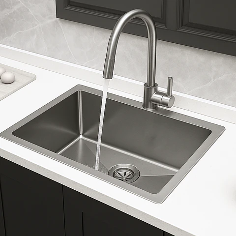 Lavadero de Cocina de Acero Inoxidable Plomo con Desagüe