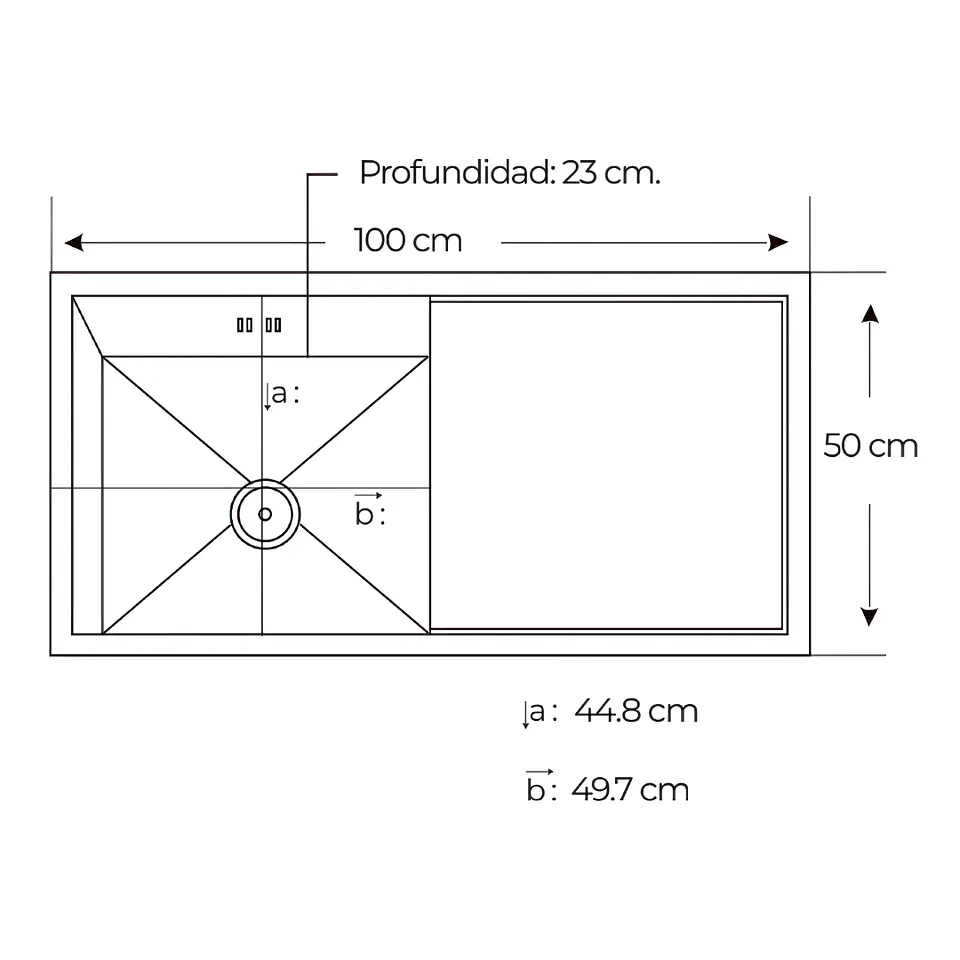 Lavadero de Cocina Funcional de Acero Inoxidable Plateado 3