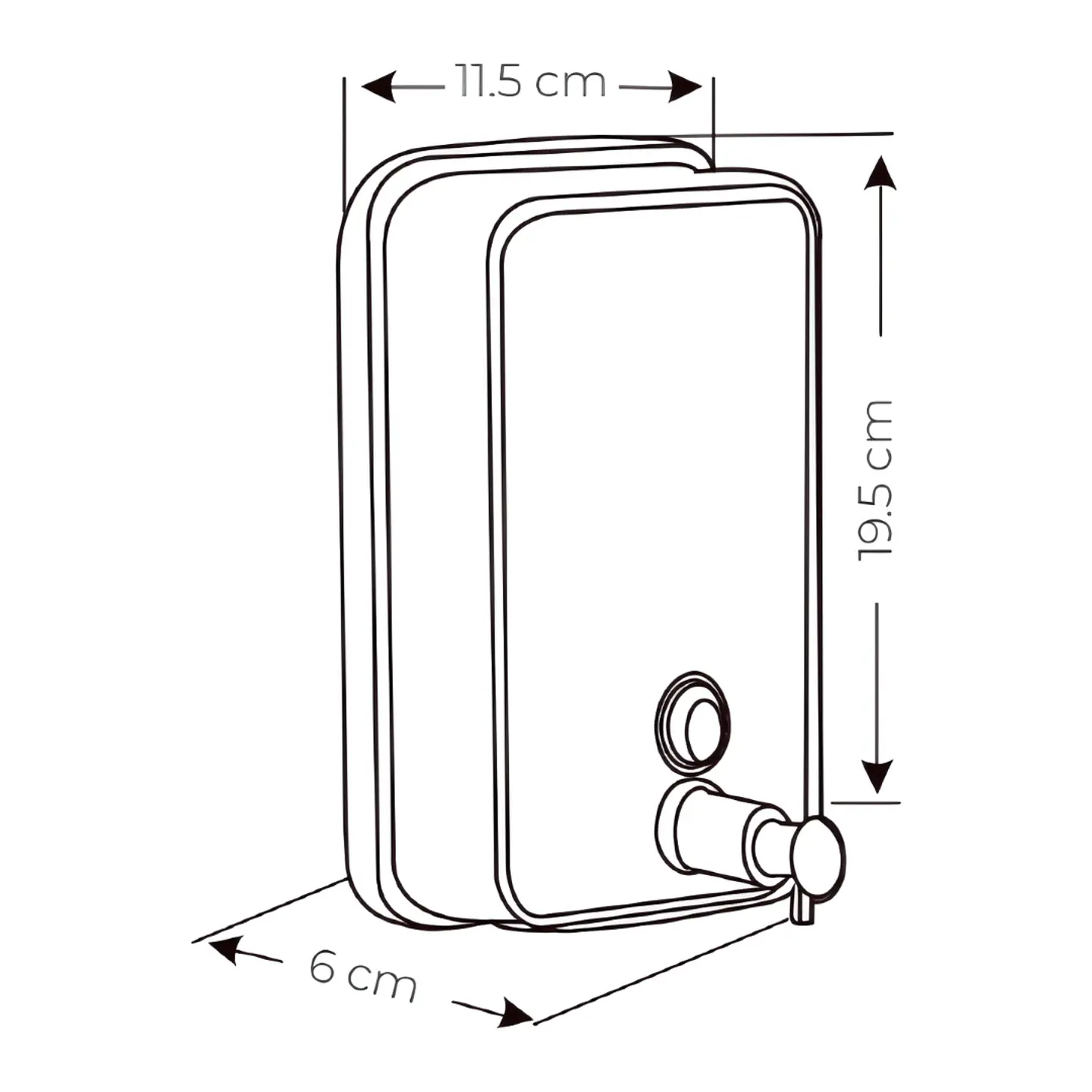 Dispensador de Jabón Líquido de Acero Inoxidable Plateado  3