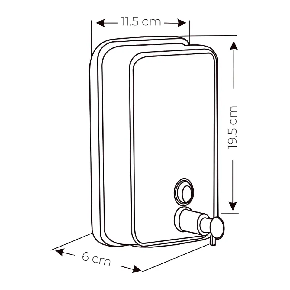 Dispensador de Jabón Líquido de Acero Inoxidable Plateado  3