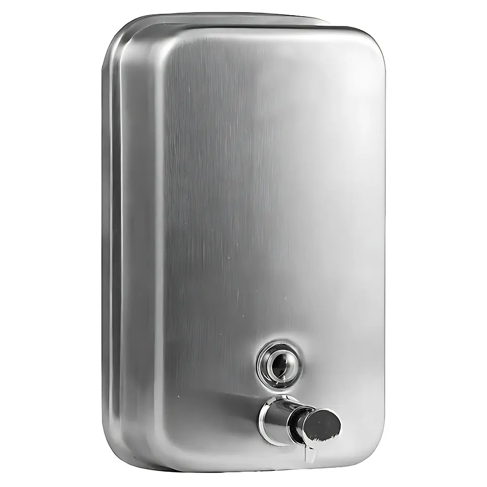 Dispensador de Jabón Líquido de Acero Inoxidable Plateado  1