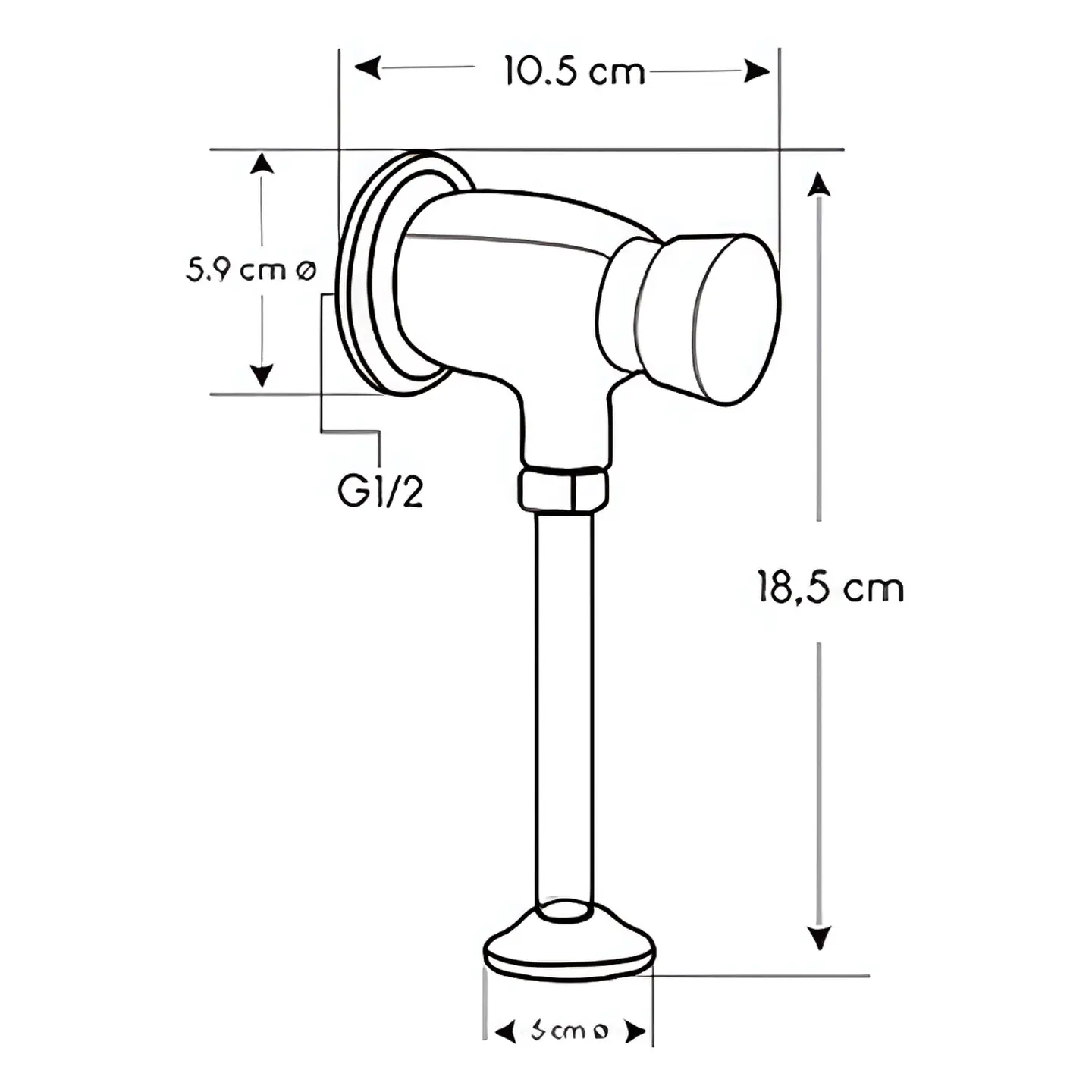 Llave de Baño Cromada con Temporizador 2