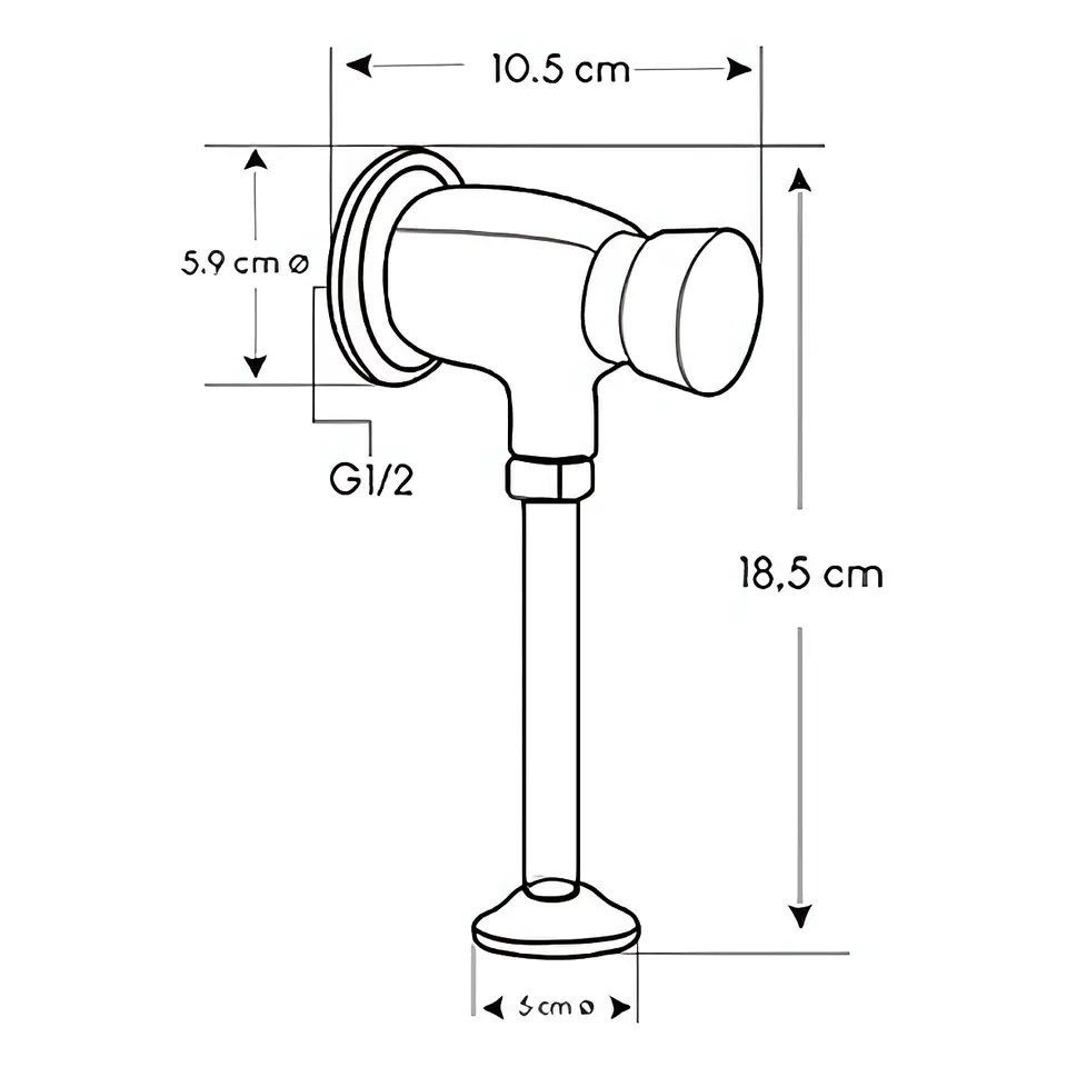 Llave de Baño Cromada con Temporizador 2