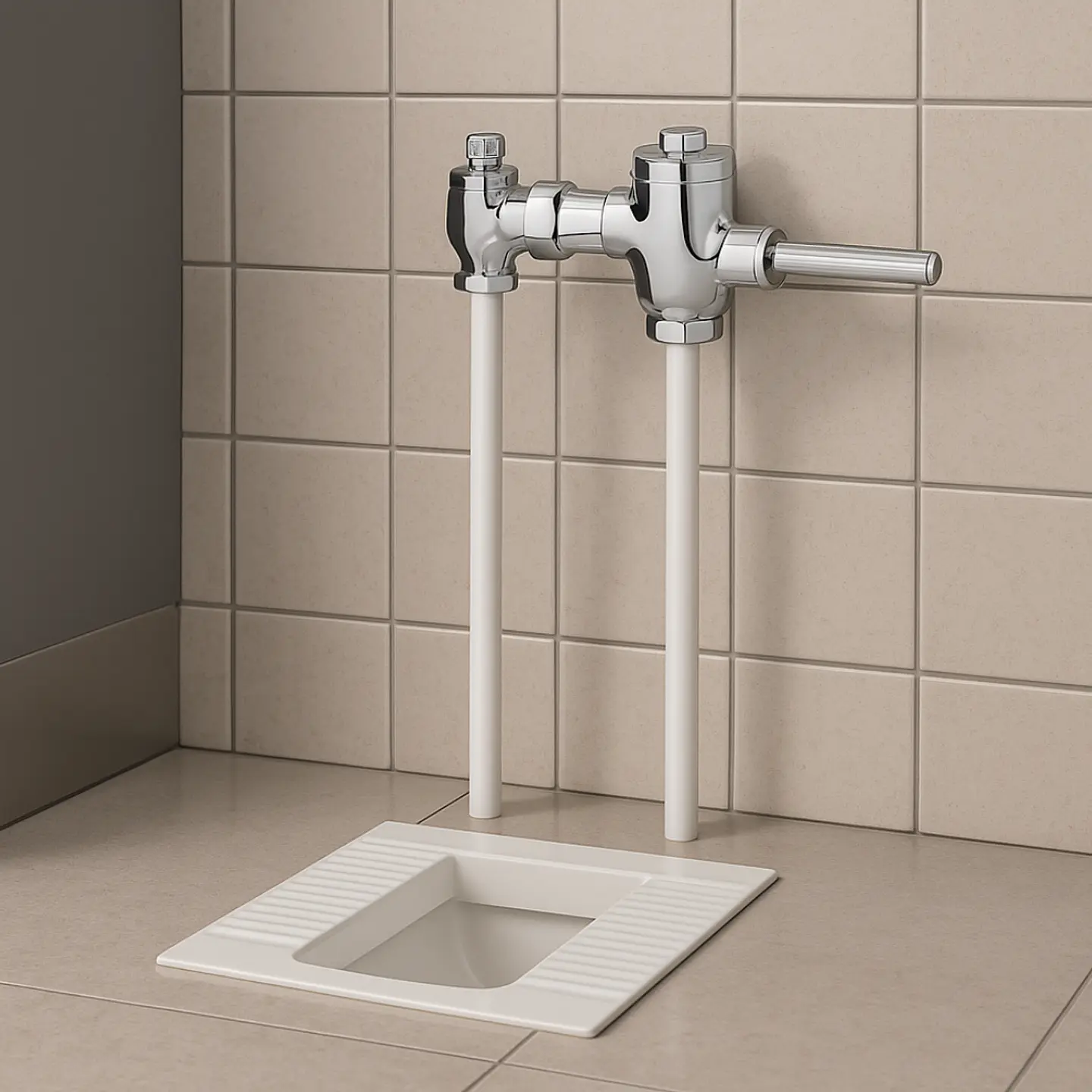 Fluxómetro Manual de Manija Cromado para Inodoro 2