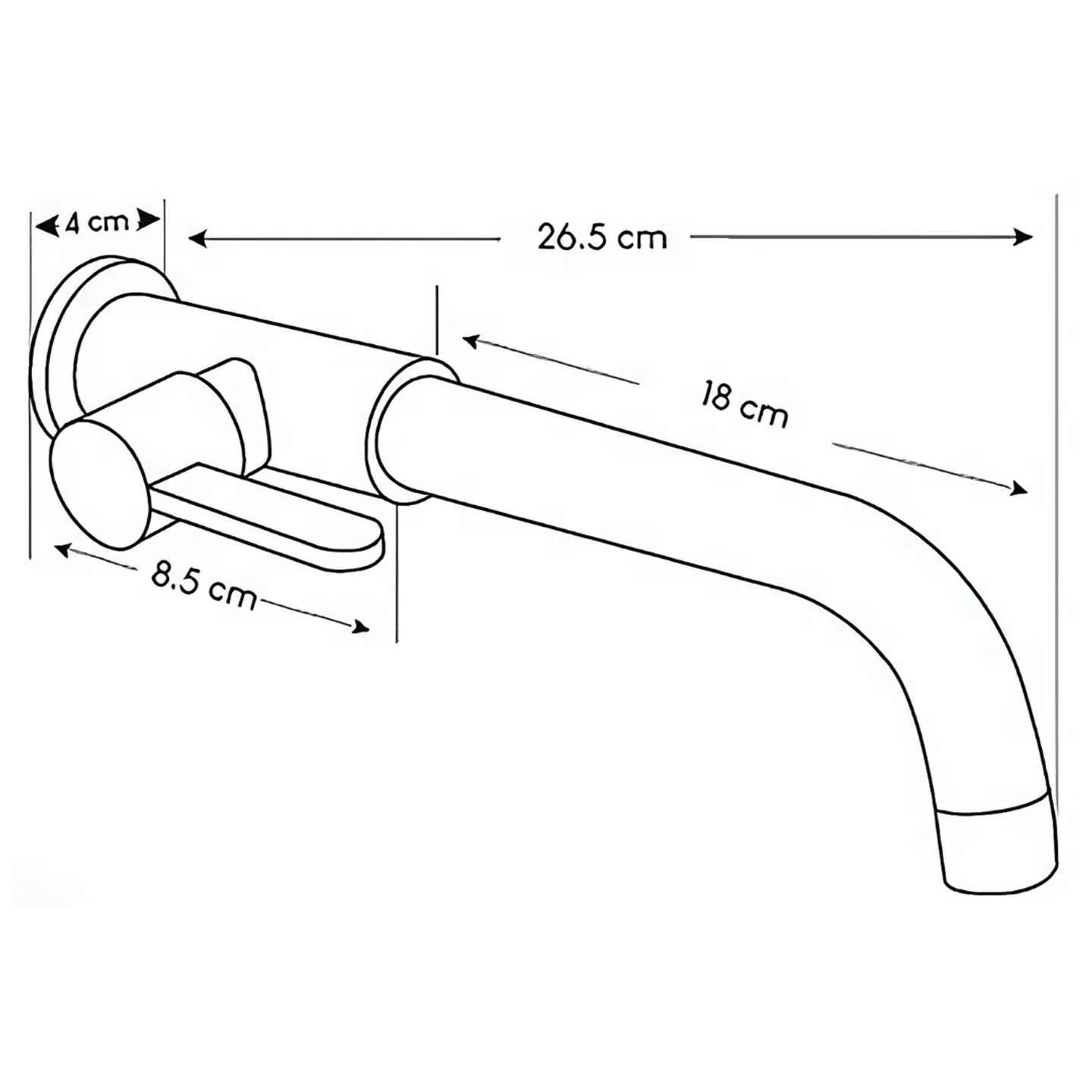 Llave de Baño Elegante de Acero Inoxidable Cromado 4