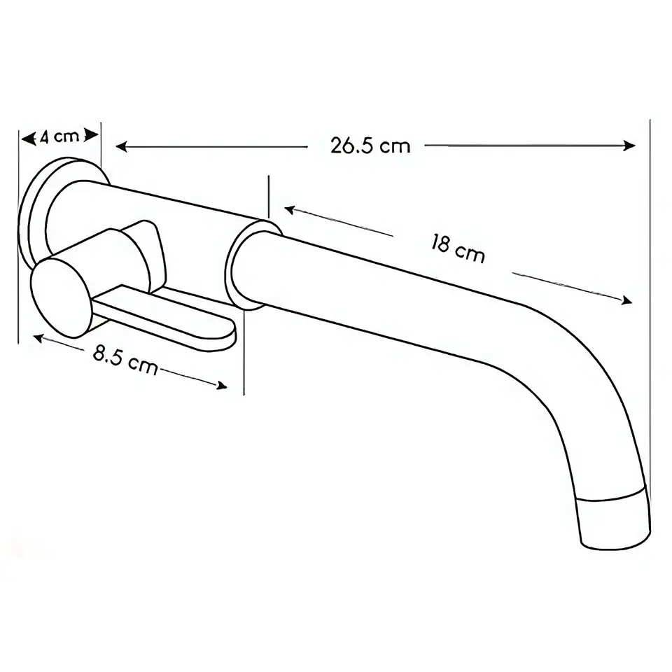 Llave de Baño Elegante de Acero Inoxidable Cromado 4