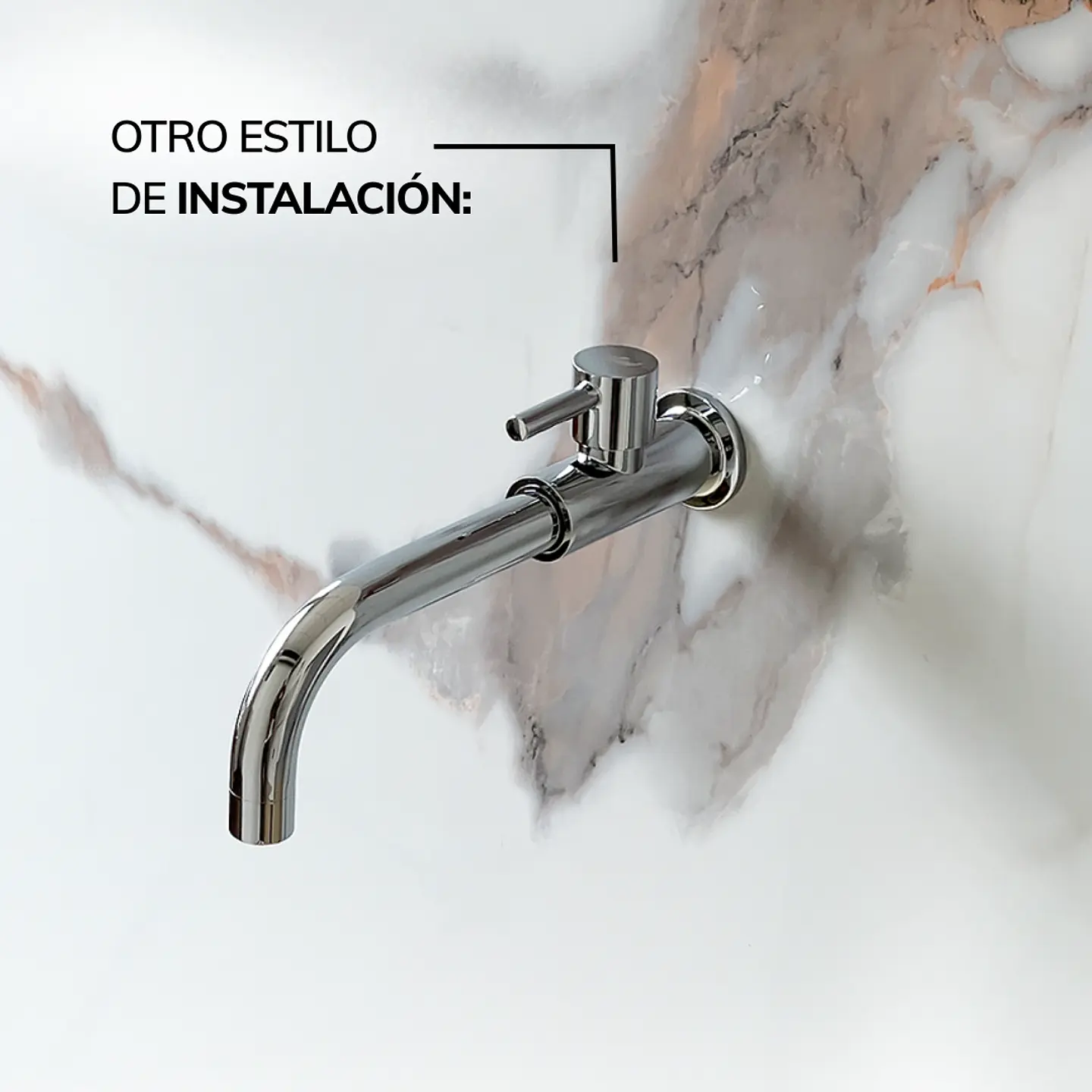 Llave de Baño Moderno de Acero Inoxidable Cromado 3