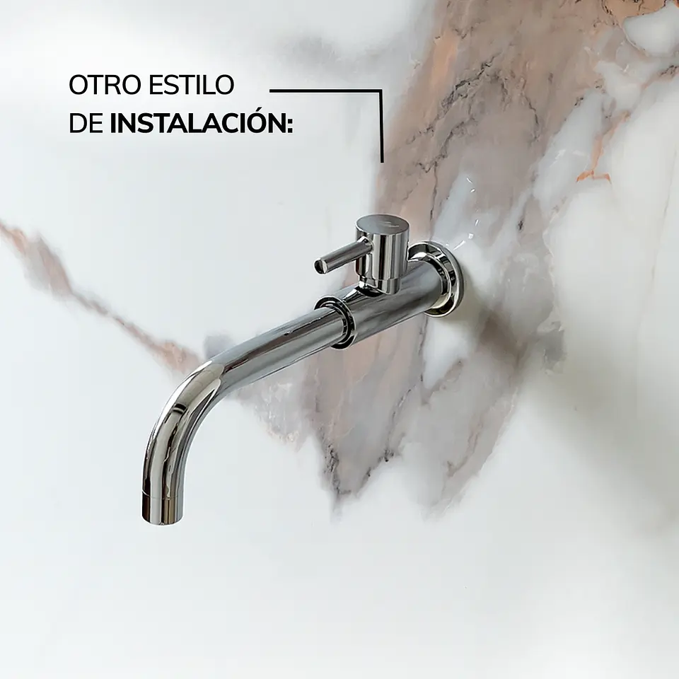 Llave de Baño Moderno de Acero Inoxidable Cromado 3