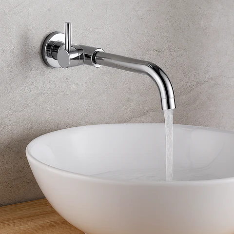 Llave de Baño Moderno de Acero Inoxidable Cromado