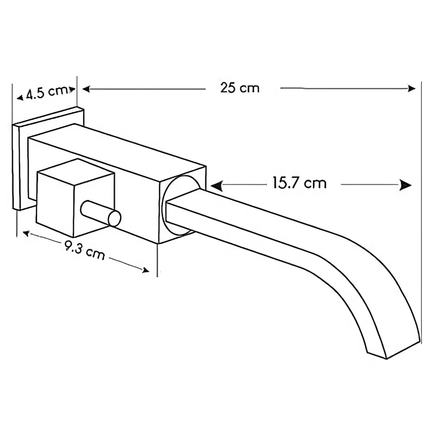 Llave de Baño Sofisticado de Acero Inoxidable Cromado 4