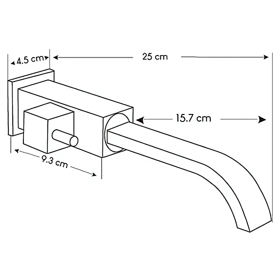 Llave de Baño Sofisticado de Acero Inoxidable Cromado 4